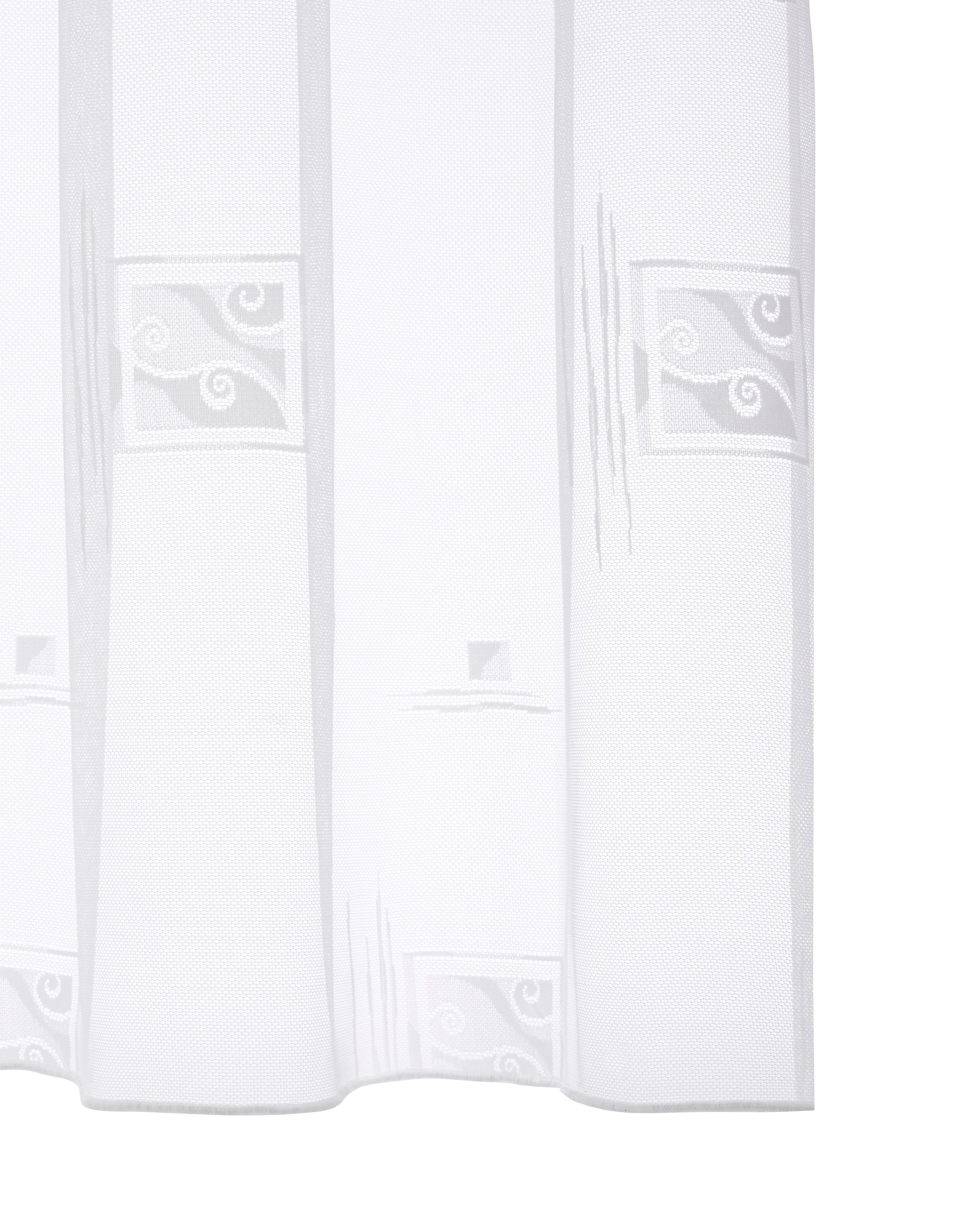 Thumbnail - Weckbrodt Gardine "Alexa" Smokband 1 Stk. tlg. Jacquard, strukturiert,halbtransparent, Allover, Beschwerungsband