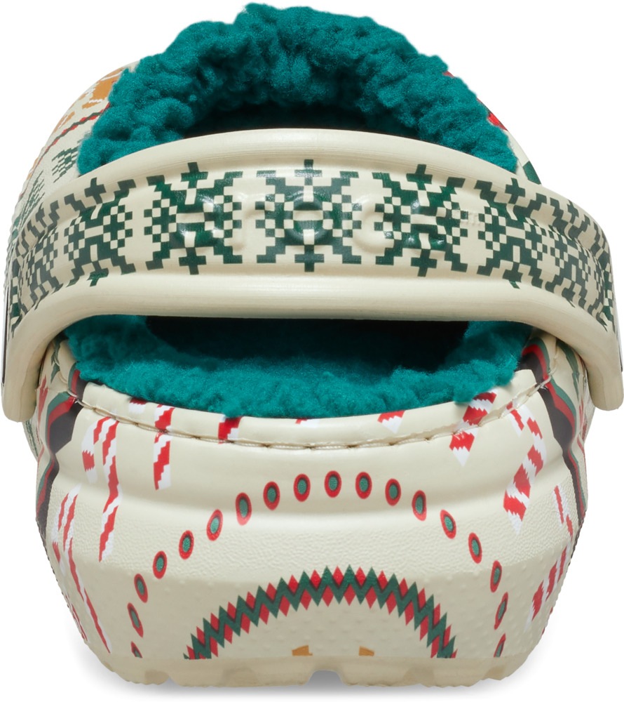Crocs Clog »Classic Lined Fair Isle Clog K«, Weihnachtsschuh, Hausschuh mit buntem Festive Print