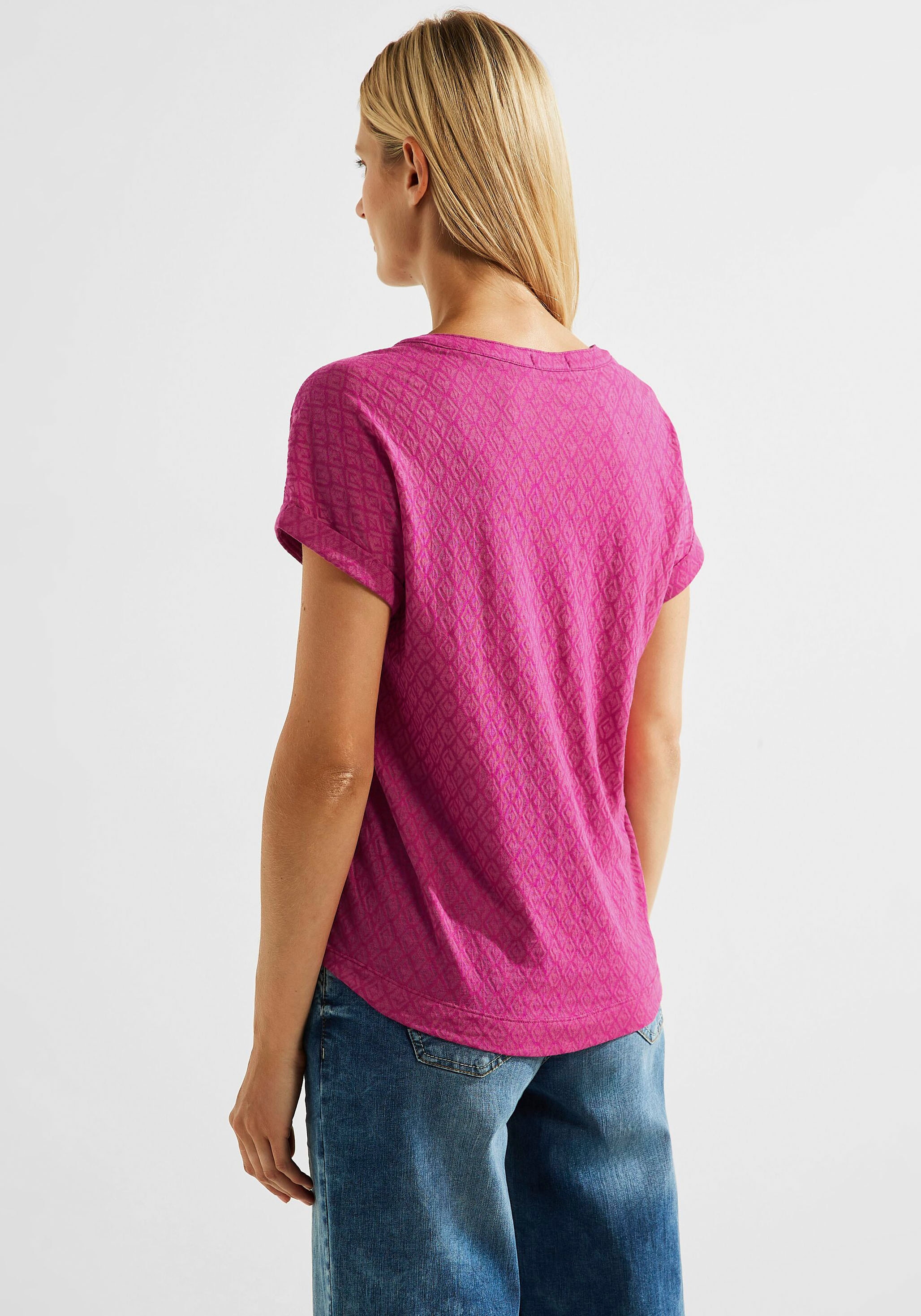 Cecil T-Shirt, mit Allover-Muster in Rhombusform kaufen | BAUR