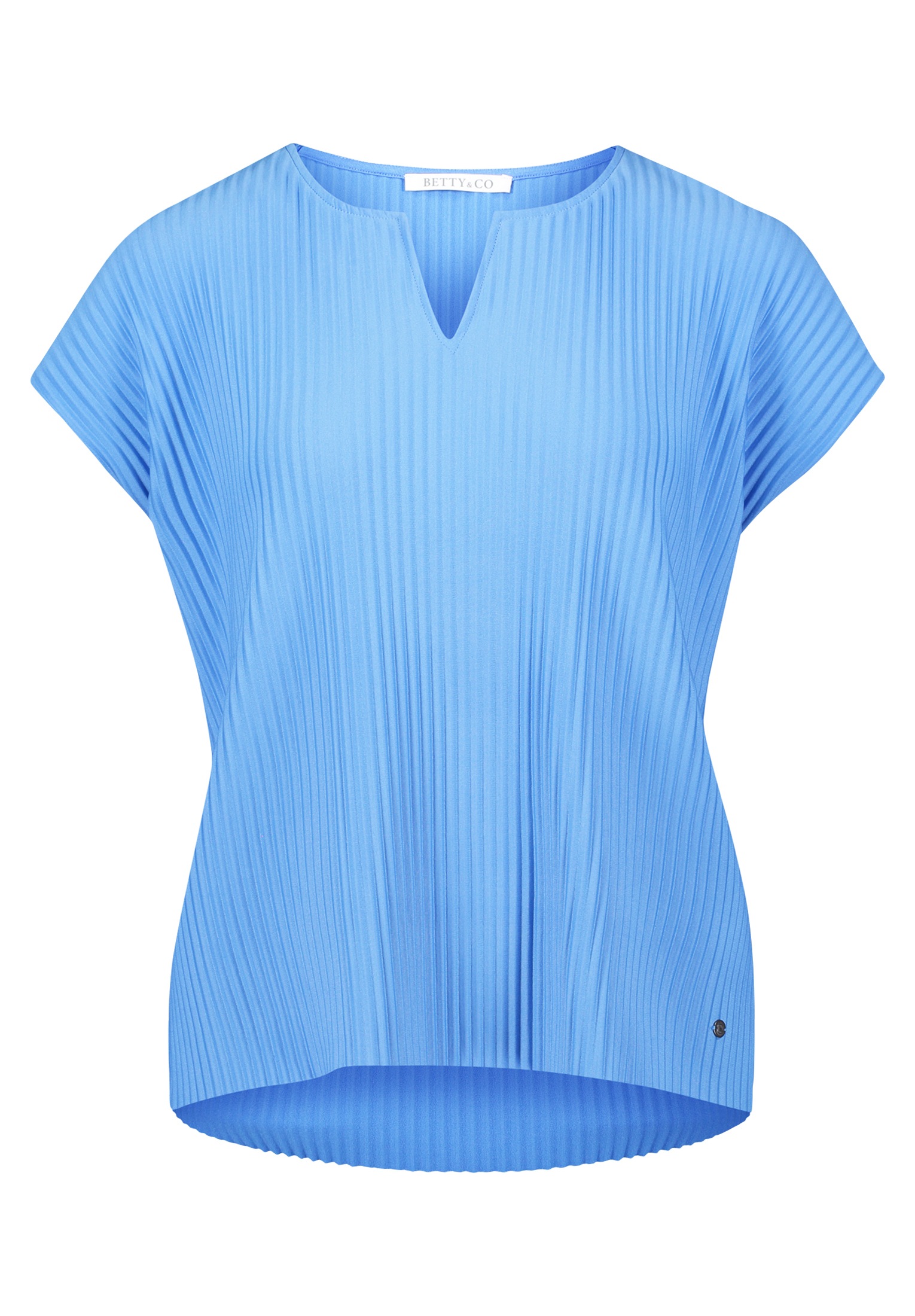 Betty&Co Kurzarmshirt "Betty & Co Kurzarm-Shirt mit Plissee", (1 tlg.), Pli günstig online kaufen