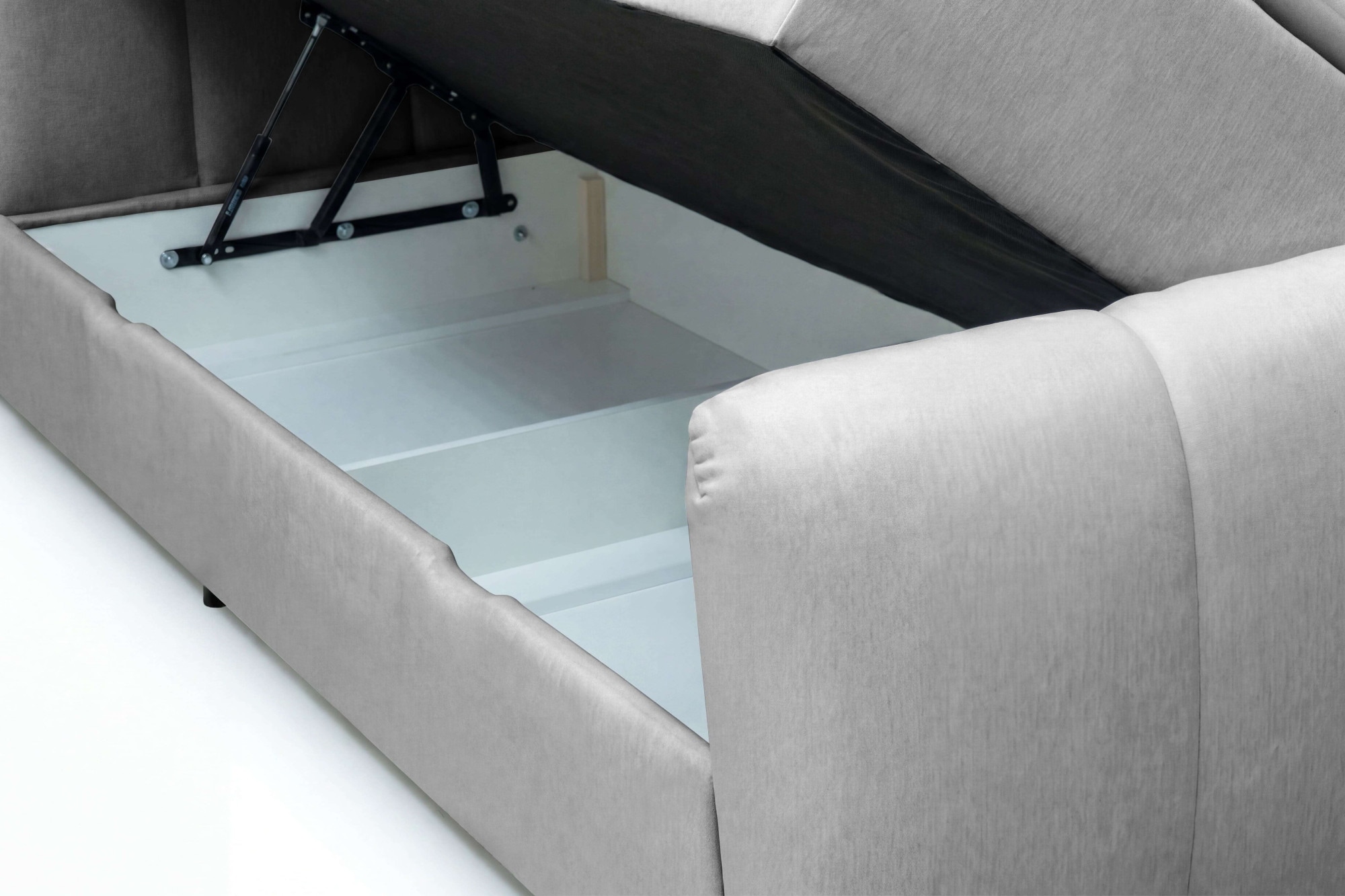 OTTO home Boxbett »DORA, Doppelbett inkl. Bettkasten, Federkernbett, Breiten: 160, 180 cm« Boxbett: 5-Z-Taschenfederkern im Unterbau, Härtegrad 3, inkl. Topper