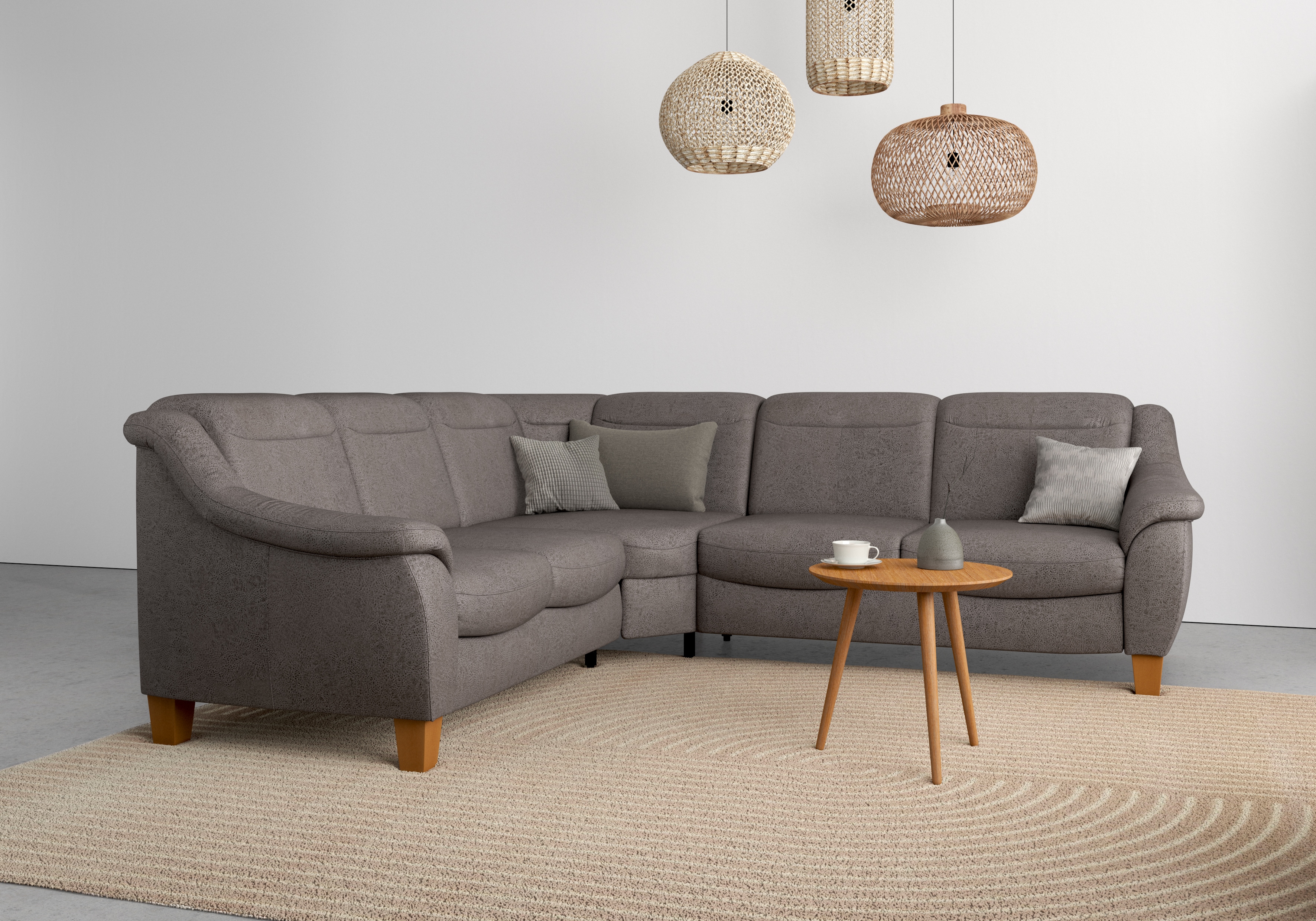 OTTO home Ecksofa "Caldera L-Form" Federkern, optional Kopfteilverstellung, Schlaffunktion & Bettkasten