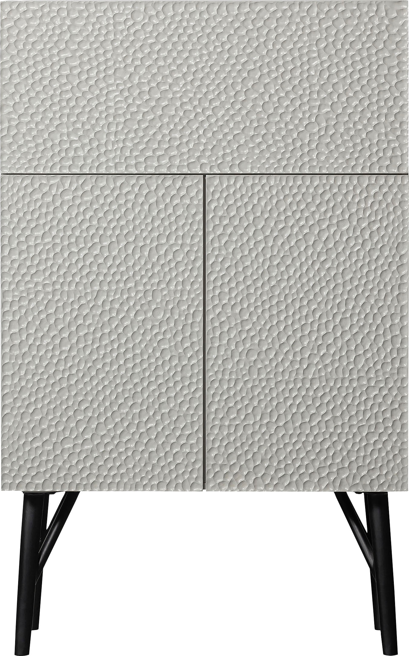 WOOOD Barschrank "Carved Mangoholz mit 3D-Relieftüren H 146 x B 90 x T 46 cm" Tragkraft 10 kg pro Boden, Wandbefestigung empfohlen, Pfleigleicht