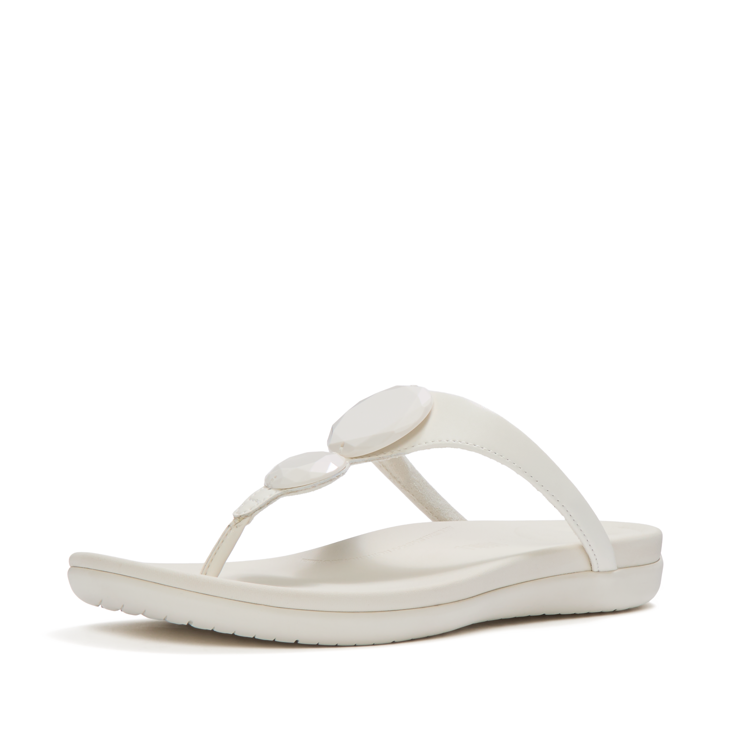 Fitflop Zehentrenner "SOLAY GLOSSY-DISC TOE-POST SANDALS" Dianette, Sommerschuh mit Metallic Detail