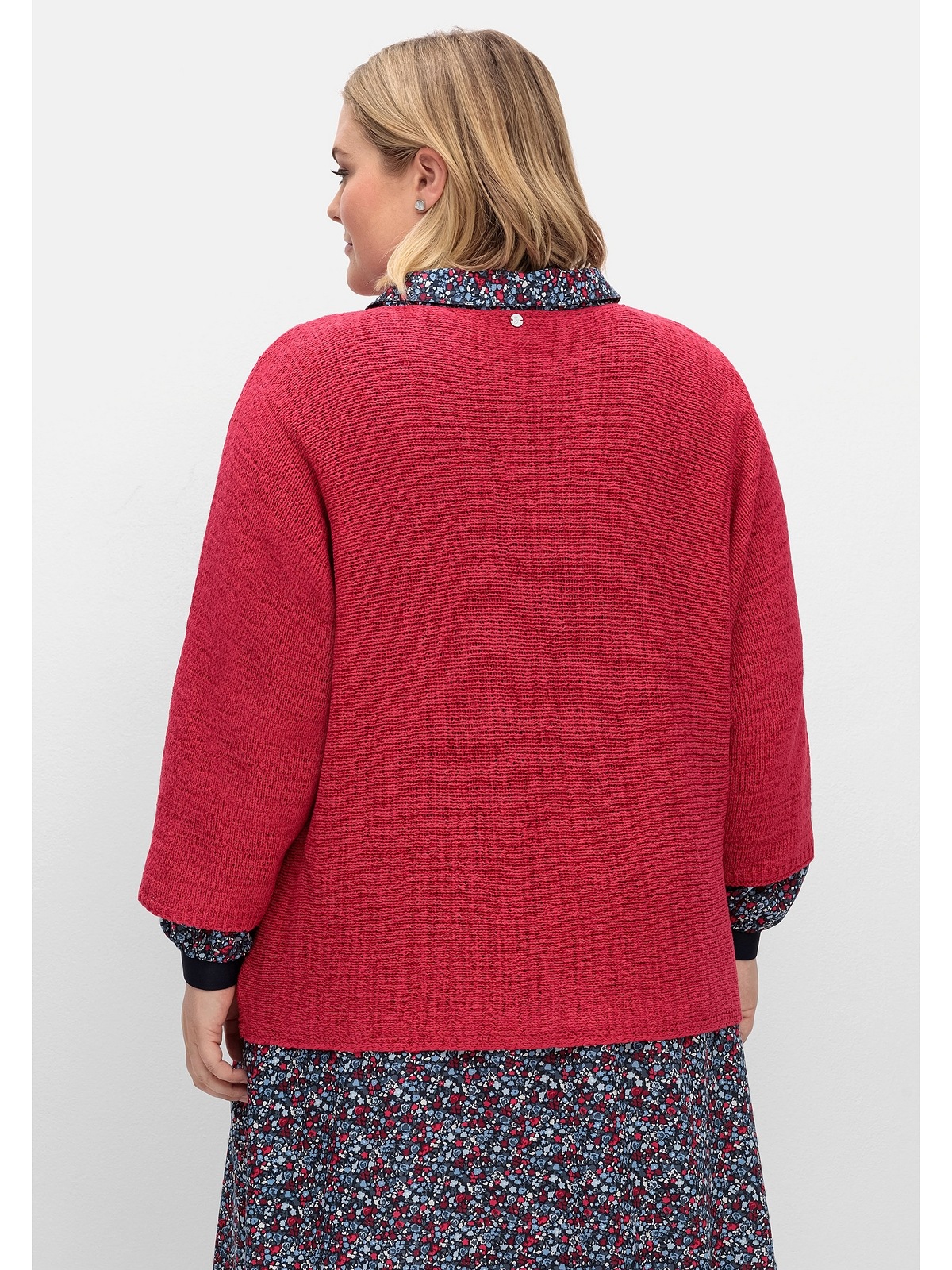 Sheego 3/4 Arm-Pullover »Große Größen«, mit 3/4-Arm, aus Bändchengarn für  bestellen | BAUR