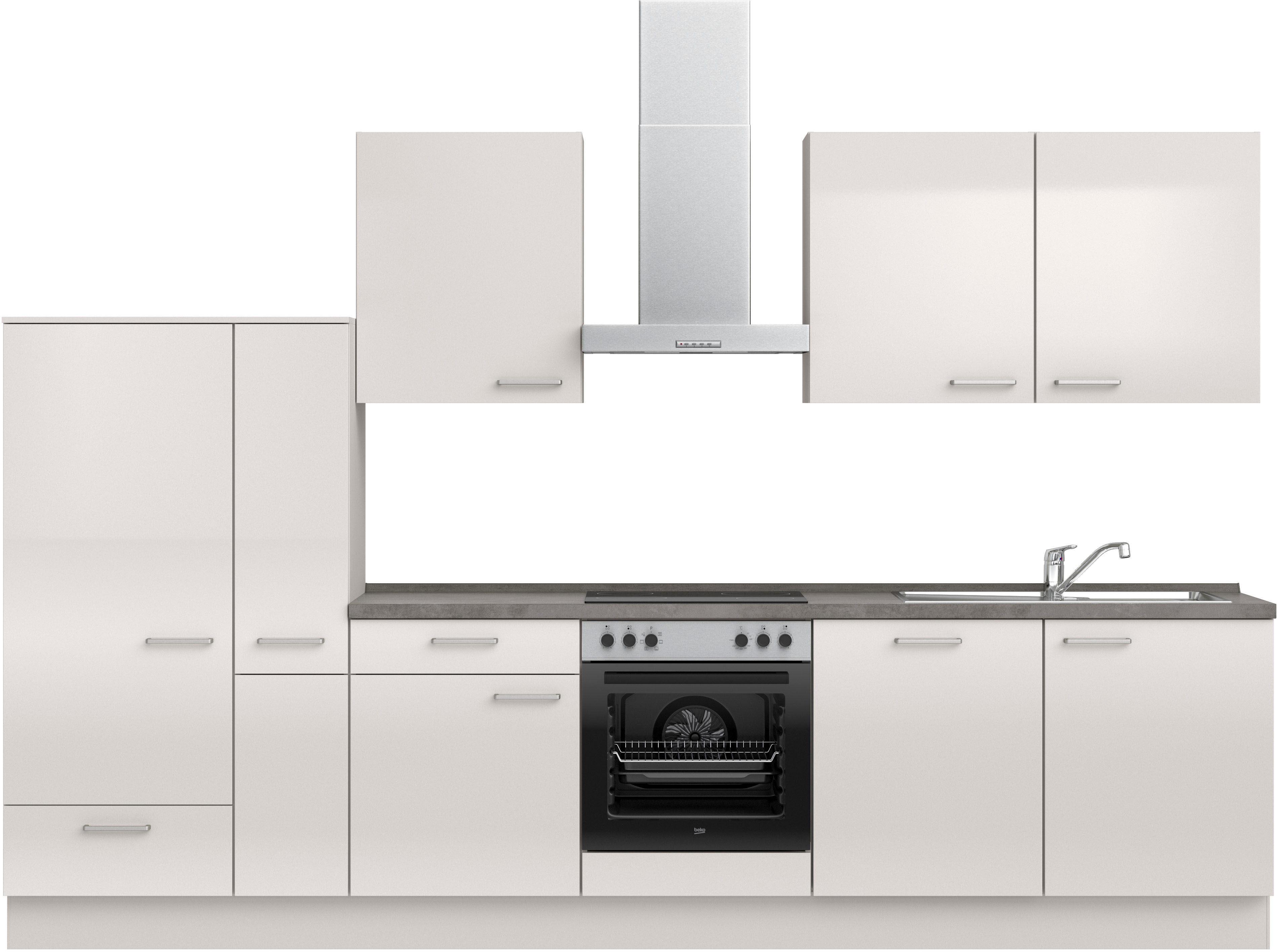nobilia ""Flash I", NEU: individuell anpassbar mit gratis Profi-Beratung" vormontiert, Breite 330 cm, Ausrichtung wählbar, wahlw. mit E-Geräten