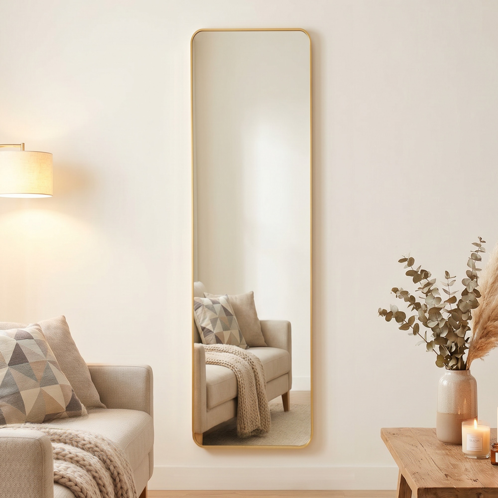 OTTO home Spiegel »Standspiegel Addrik, wahlweise in 2 Größen 150x40cm oder 160x50cm« Ganzkörperspiegel mit Sicherheitsglas, in verschiedenen Farben