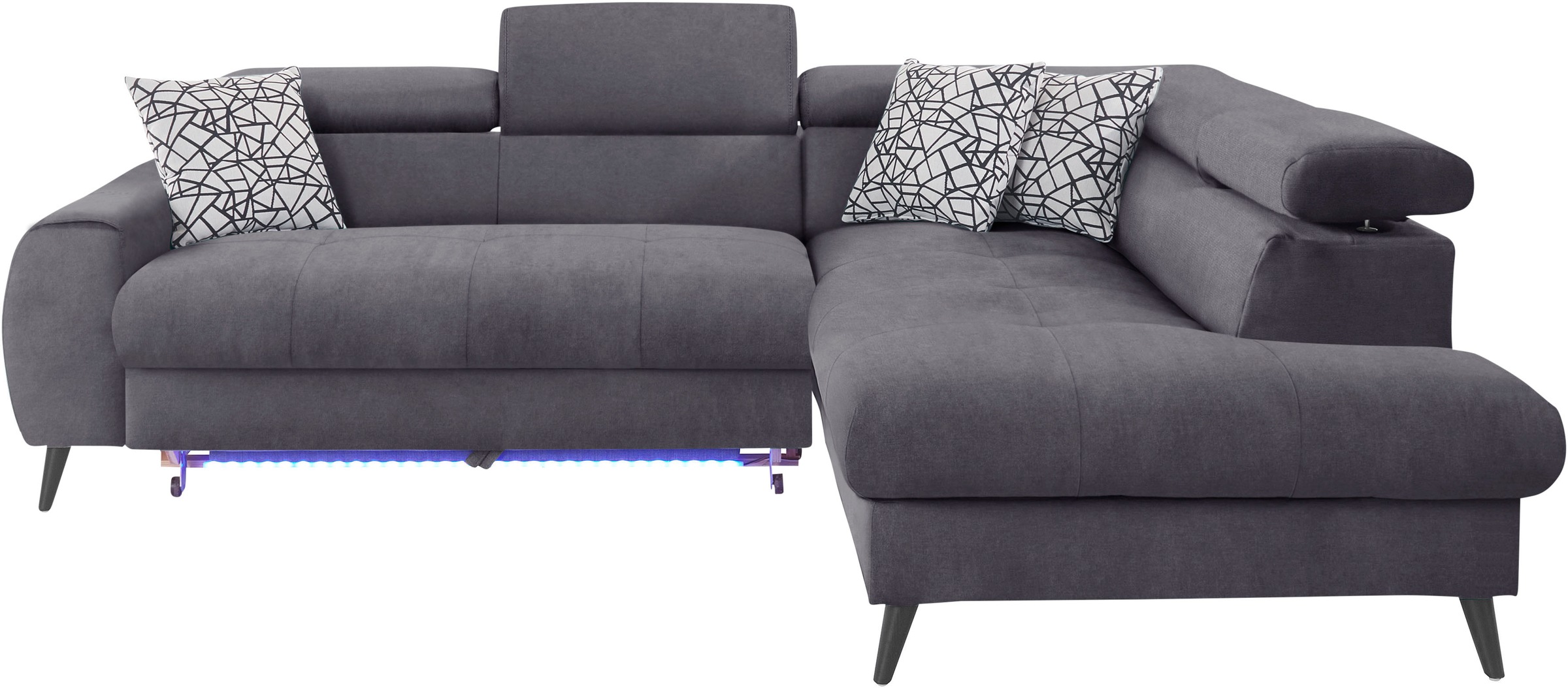 COTTA Ecksofa "Mia L-Form mit 3 Zierkissen", wahlweise mit Bettfunktion, Be günstig online kaufen