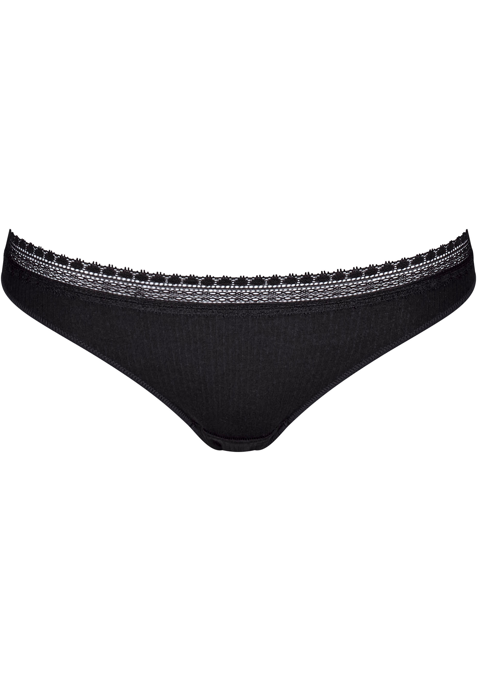 sloggi Slip »GO Ribbed R Brazil C2P«, (2er Pack), weiche Rippware mit Spitzenbesatz
