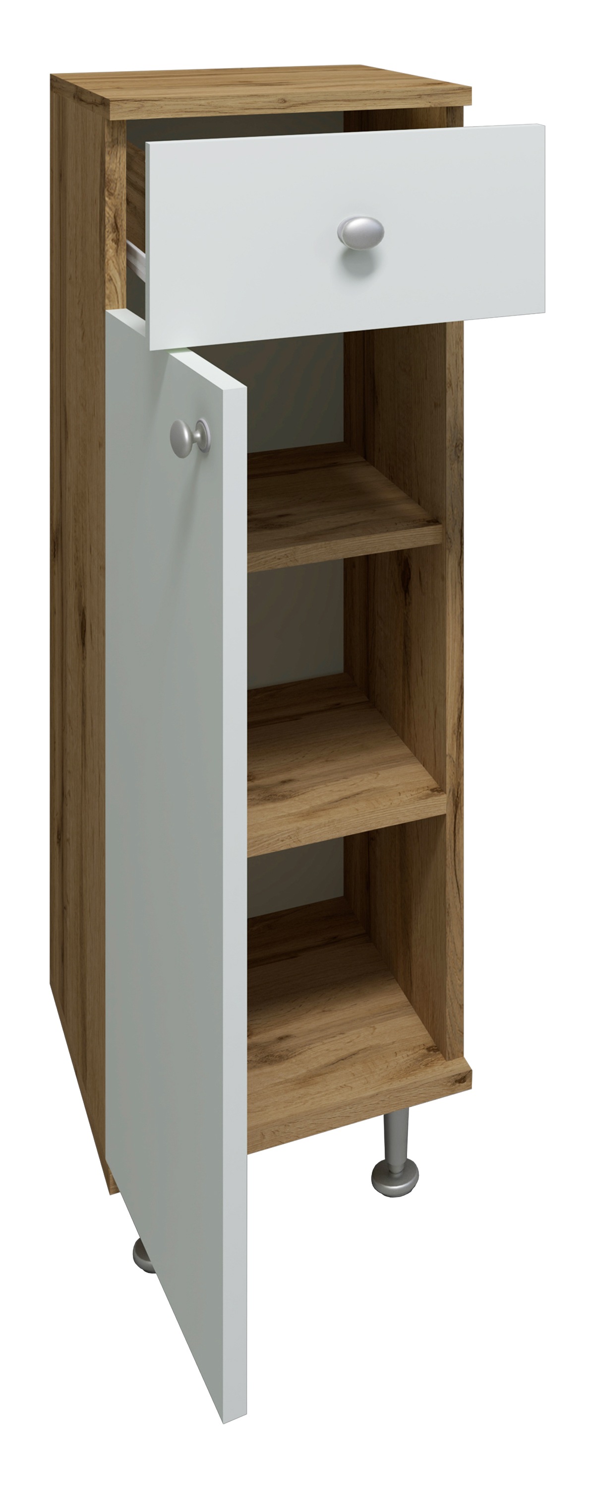 VCM Midischrank »Badmöbel Midischrank Badschrank Schublade Nilosi«