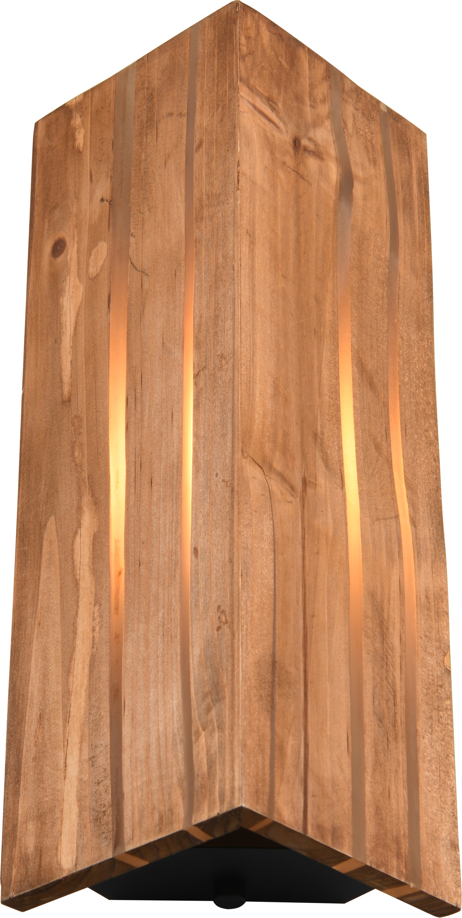 TRIO Leuchten Wandleuchte »KARUNI, Wandlampe mit Holz Schirm naturbelassen, indirektes Licht« E14 1 Stk. warmweiß - kaltweiß exkl 1x E14 max 10W, Holz Wandleuchte mit Lichteffekten am Schirm
