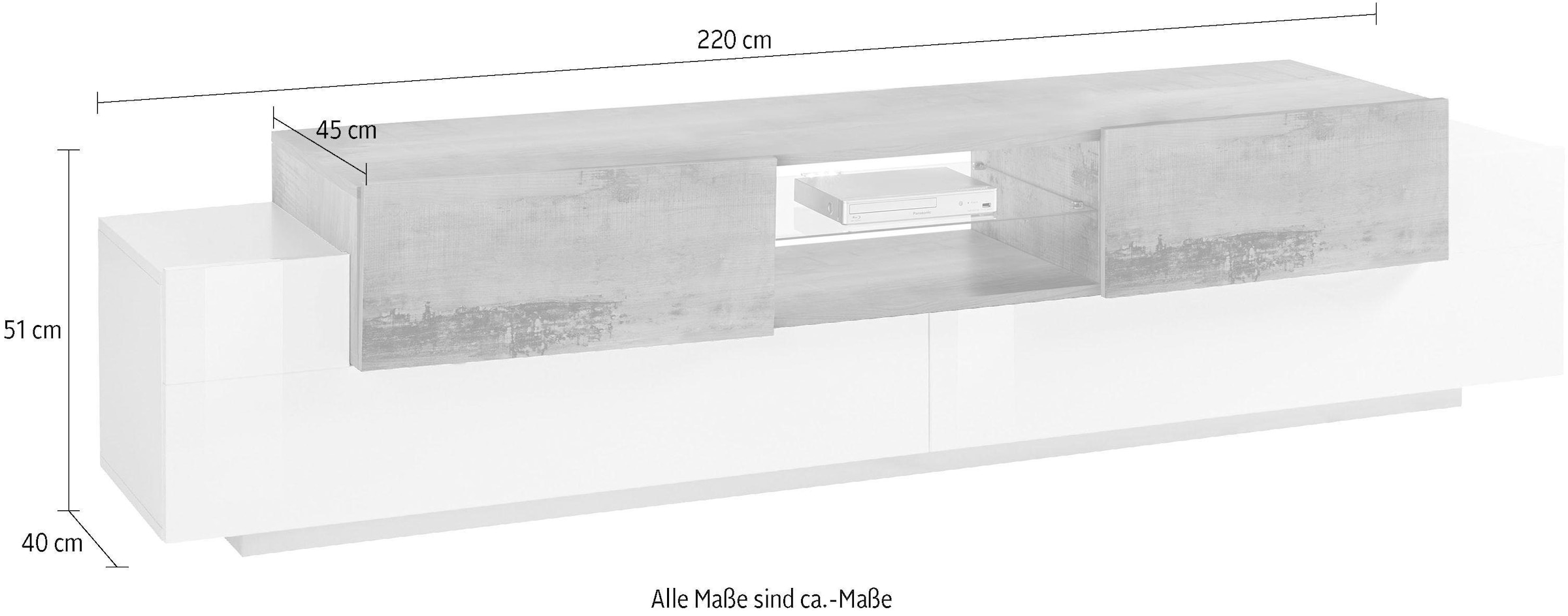 Tecnos TV-Board »Coro«, ca. BAUR | 220 cm Breite