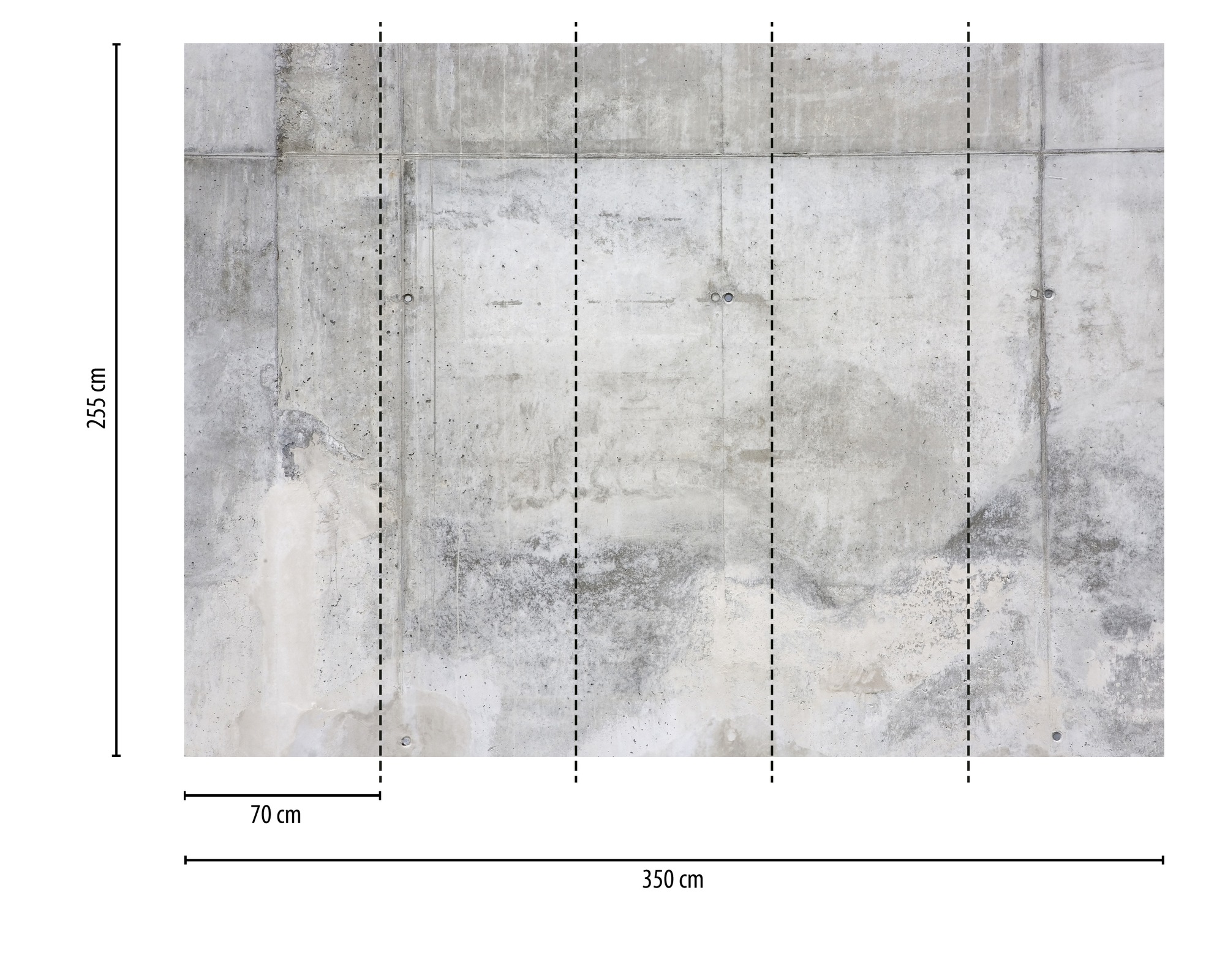 A.S. Création Vliestapete »Fototapete Betonoptik Hellgrau Betonstruktur« matt strukturiert