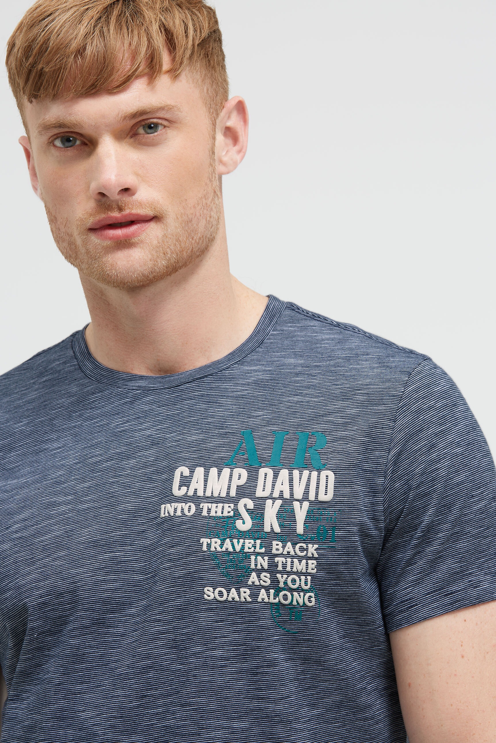 CAMP DAVID Rundhalsshirt, mit Kontrastnähten