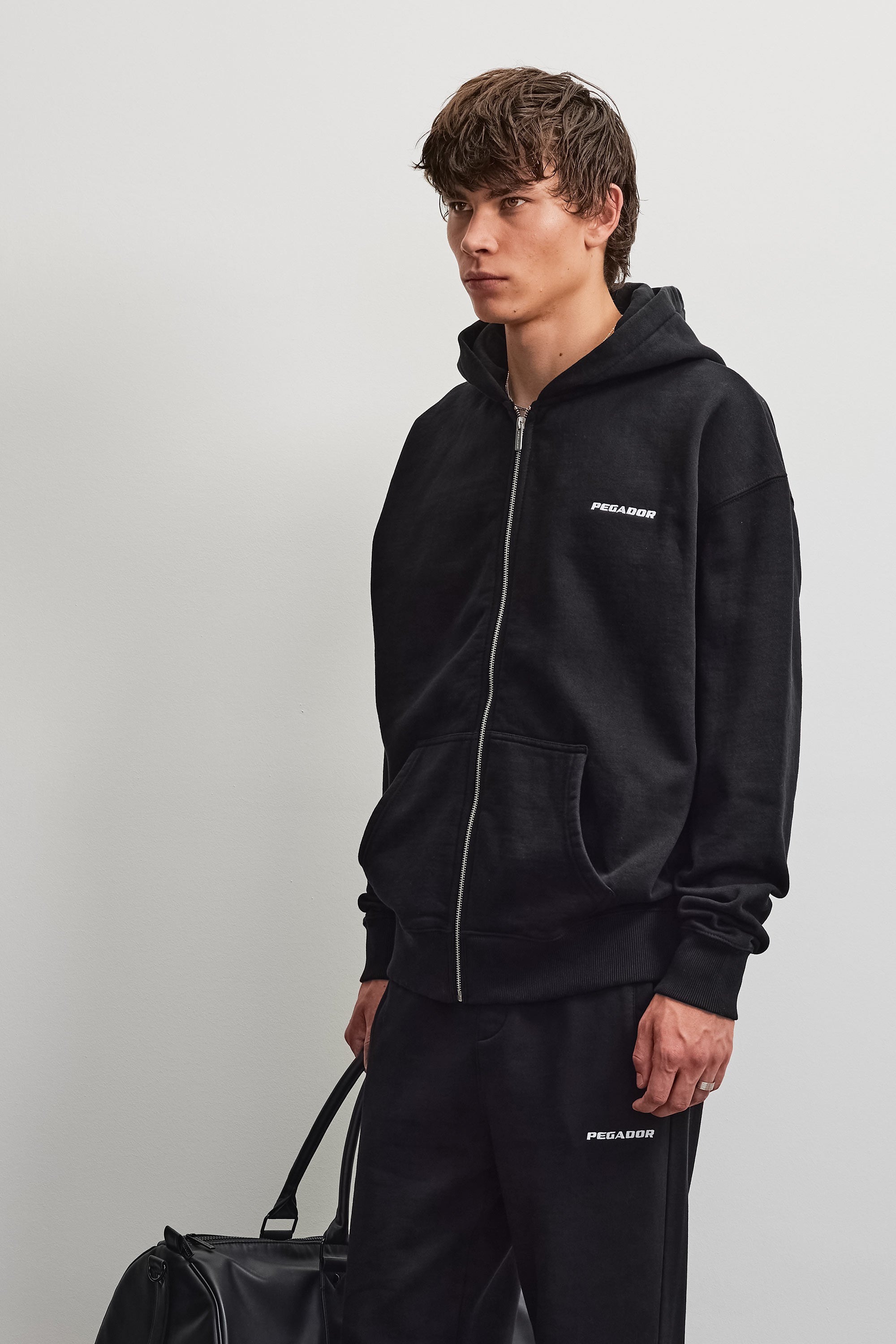 PEGADOR Kapuzensweatjacke »Logo Oversized Sweat Jacket« Baumwollmischung, oversize