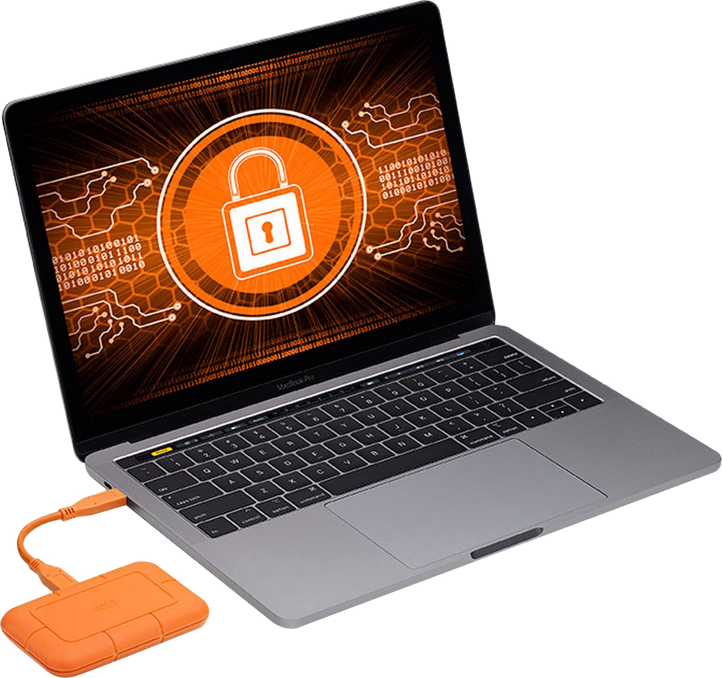 LaCie externe SSD »Rugged SSD«, 2,5 Zoll, Anschluss USB 2.0-USB 3.0-Thunderbolt 3