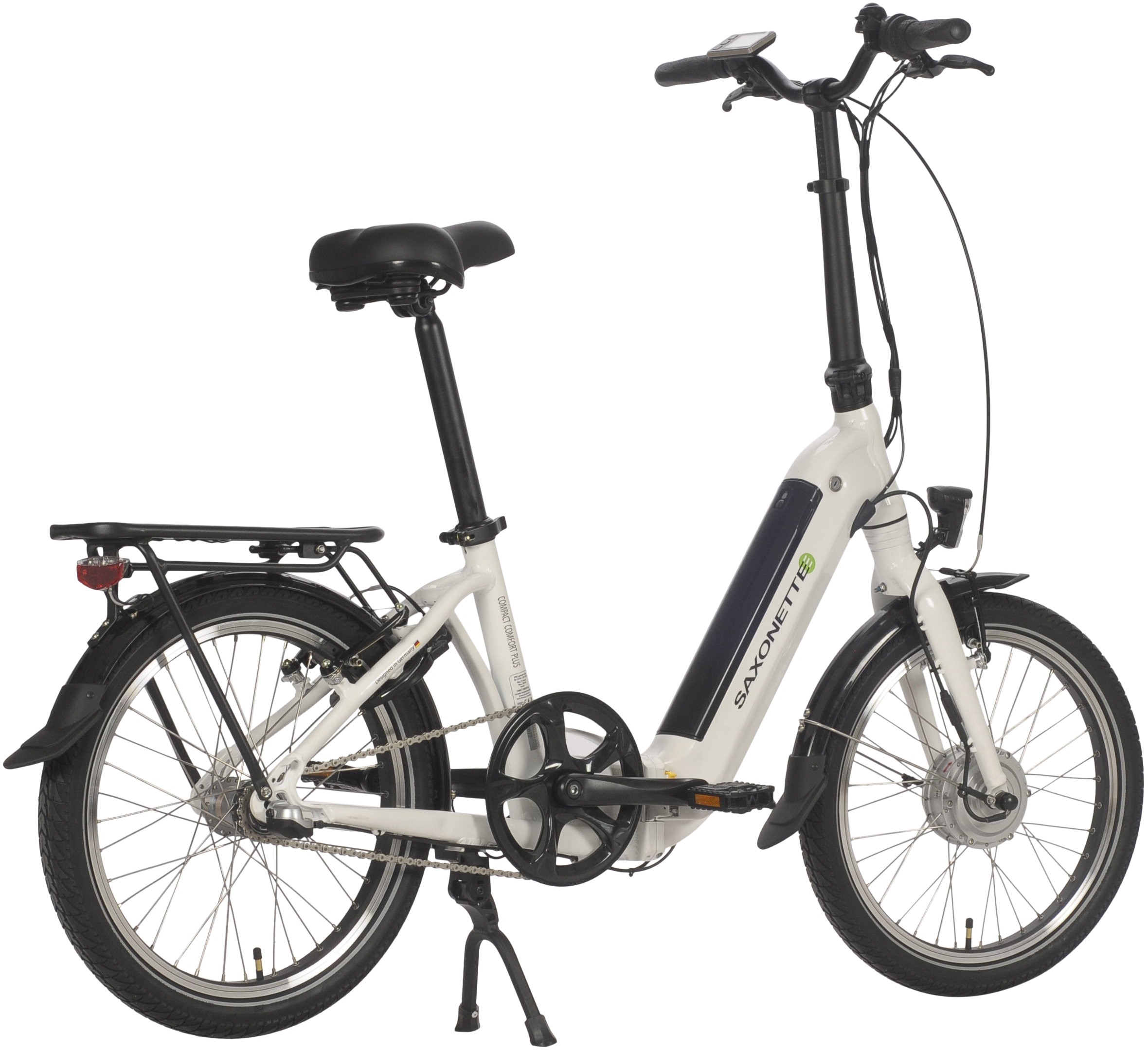 SAXONETTE E-Bike »Compact Comfort Plus«, 3 Gang, Frontmotor 250 W, (mit Akku-Ladegerät), E-Bike Klapprad, faltbar