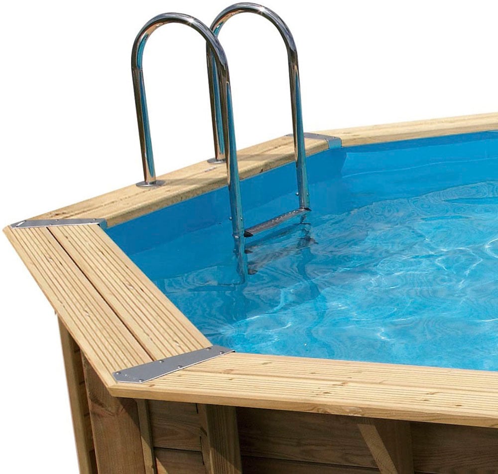 Ubbink Ovalpool »Sunwater«, (Komplett-Set, 11 tlg.), 300 x 490 x 120 cm, Holzpool komplett mit Filteranlage