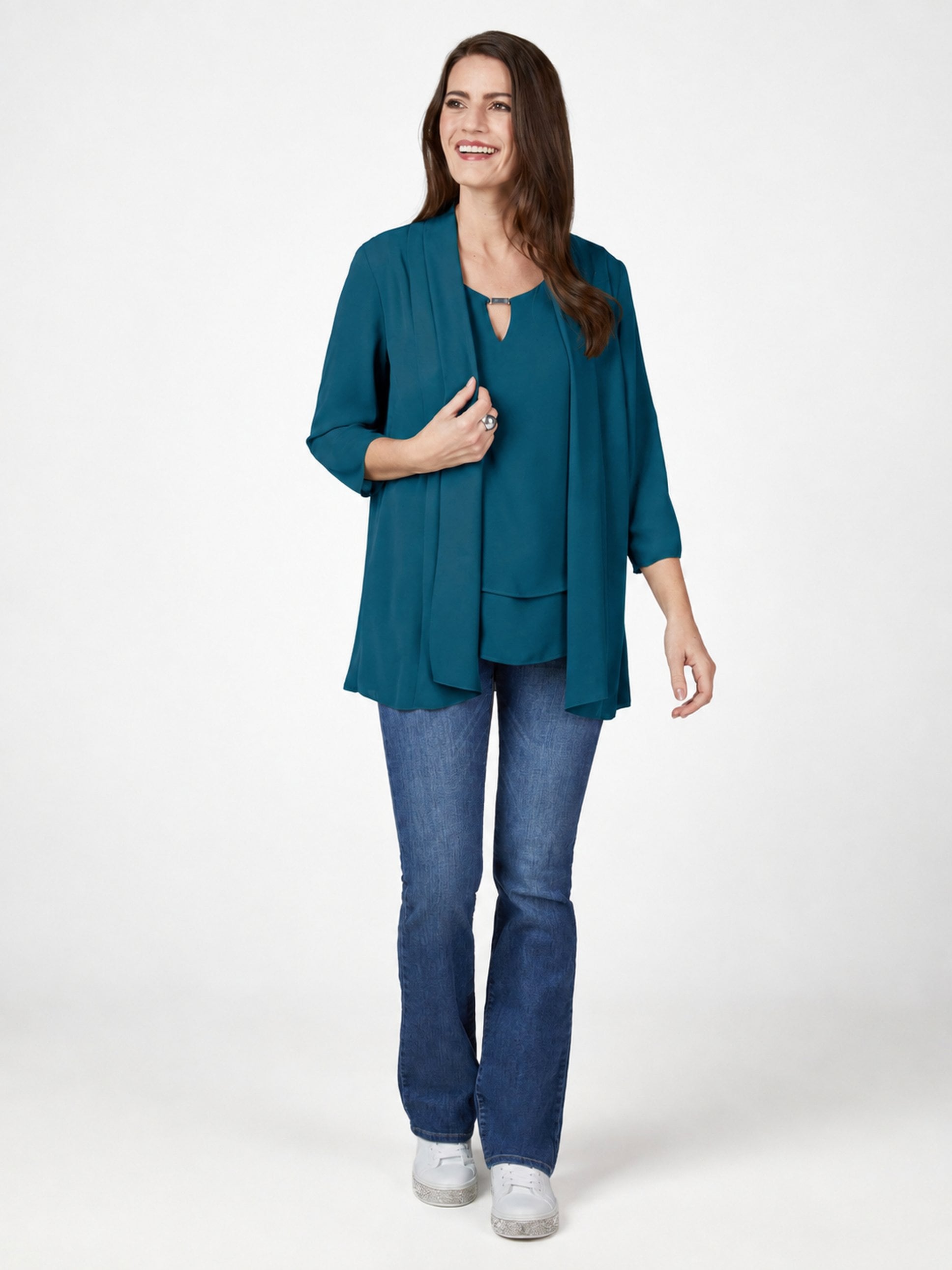 select By Hermann Lange Longbluse "Hermann Lange Kleiderjacke/Bolero/Hänger"
