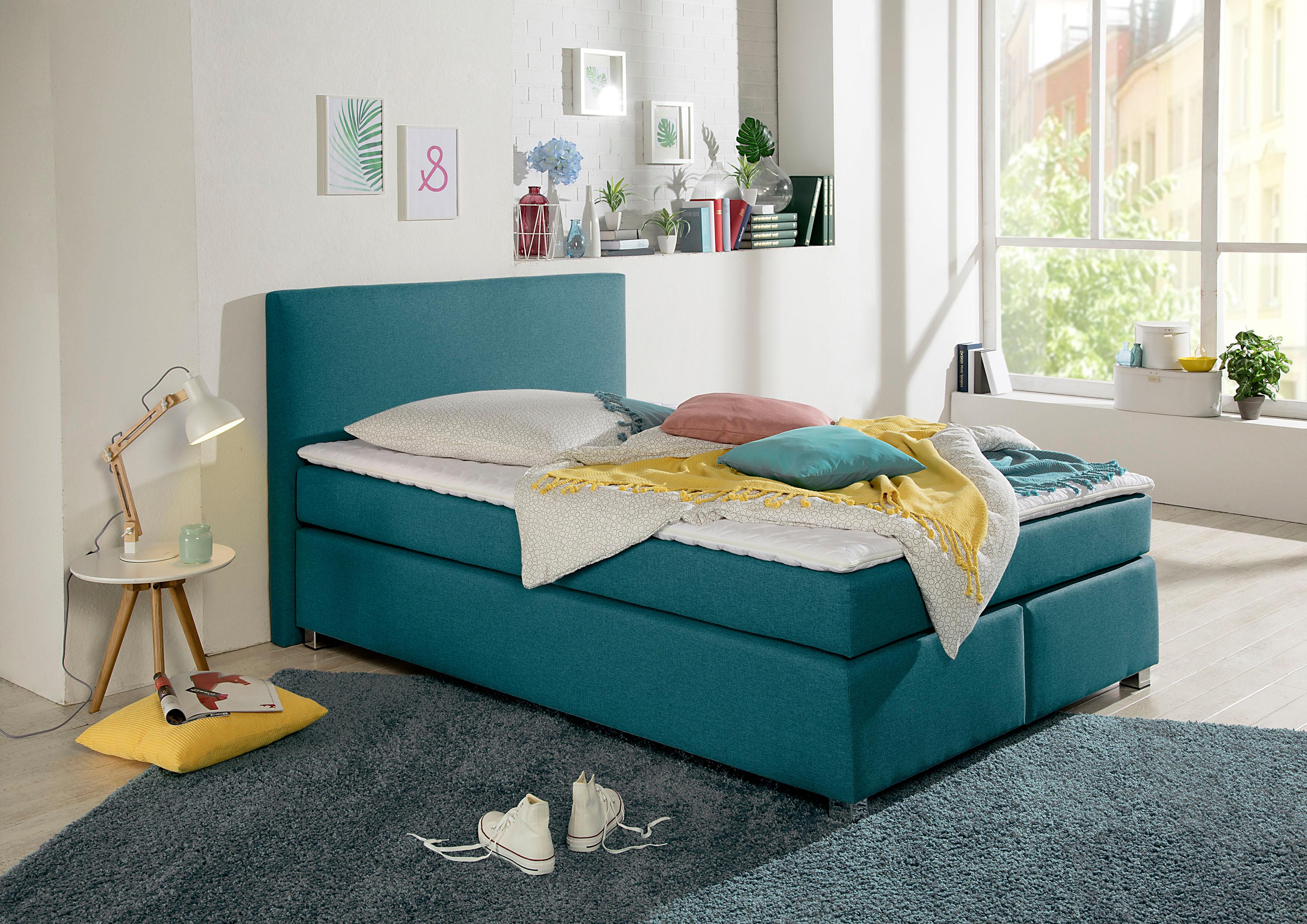 Home affaire Boxspringbett "Eliana" inkl. Topper, in 4 Breiten, 3 Matratzenarten und 2 Härtegraden
