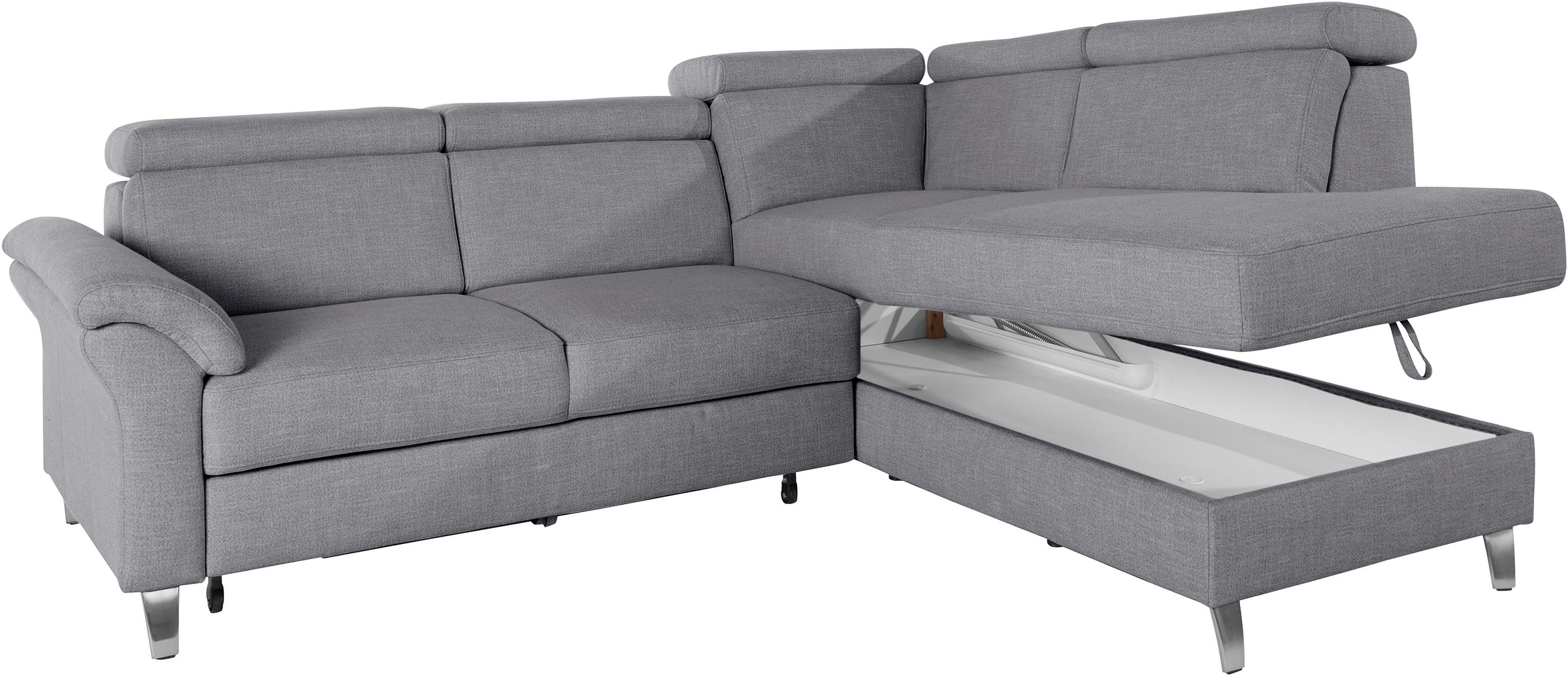 sit&more Ecksofa, inklusive Kopfteilverstellung, wahlweise mit Bettfunktion und Bettkasten