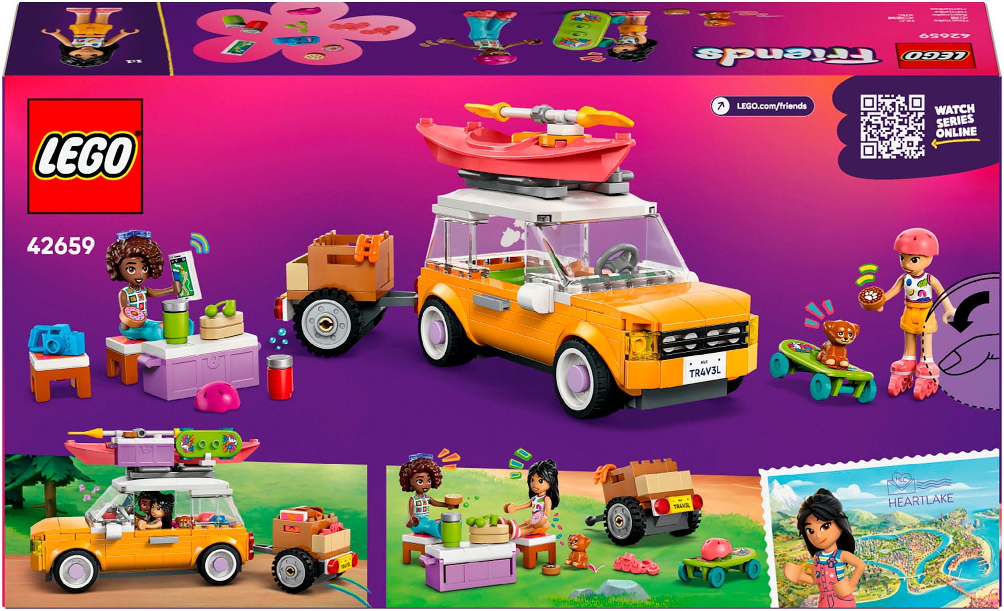 LEGO® Konstruktionsspielsteine »Abenteuertrip mit Freunden (42659), LEGO Friends«, (220 St.), Made in Europe