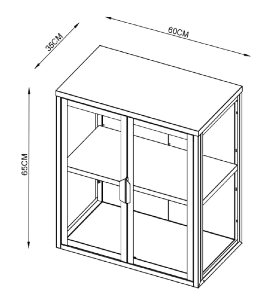 VCM Wandregal »Stahl Wandvitrine Hängevitrine Vitrine Glas Flokas«