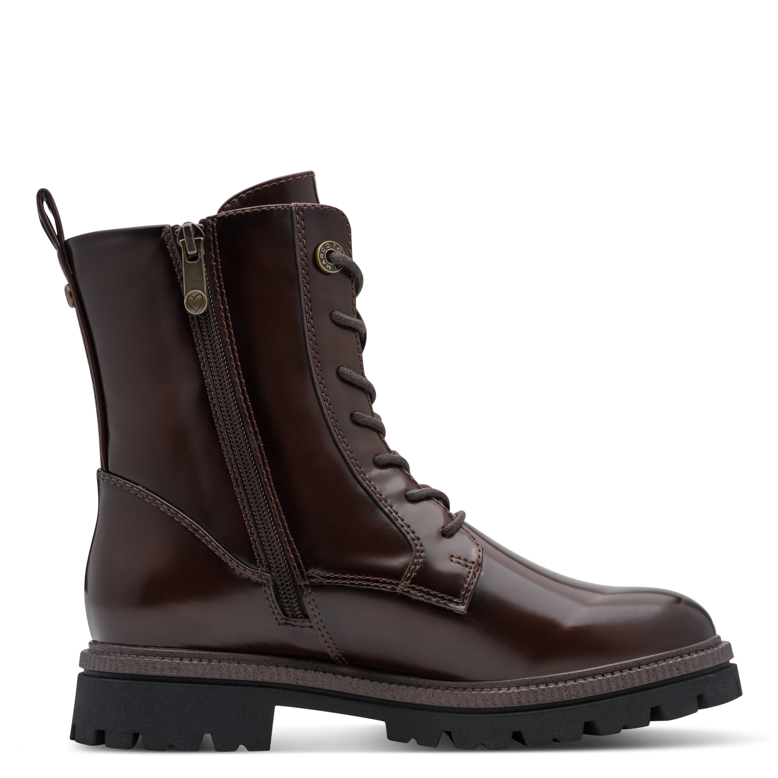 MARCO TOZZI Schnürstiefelette  Blockabsatz, Schnürboots in veganer Verarbeitung