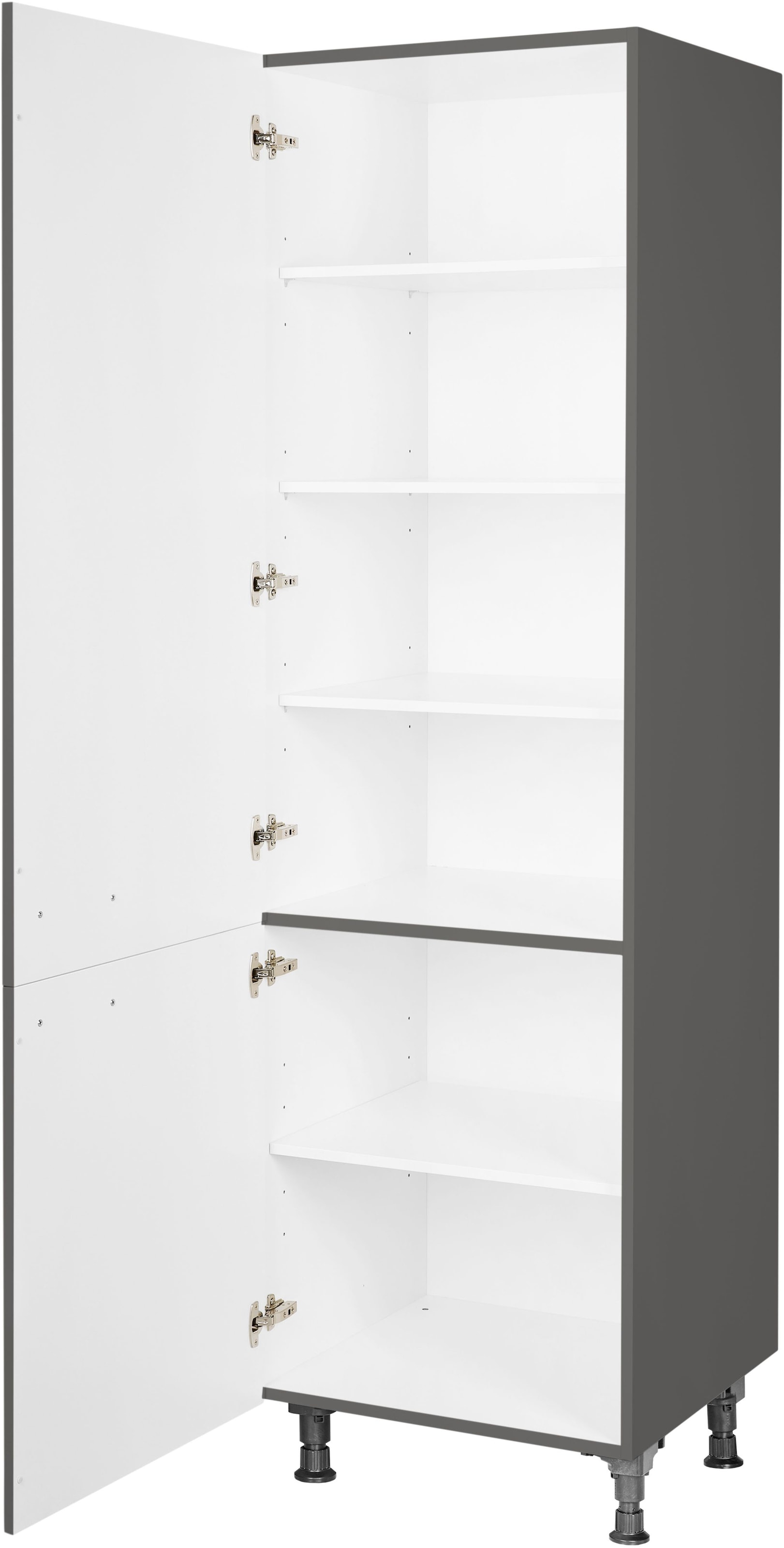 nobilia® Hochschrank »"Flash", Ausrichtung wählbar, mit zwei Türen, vormontiert,«, Breite/Höhe: 60/216,6 cm