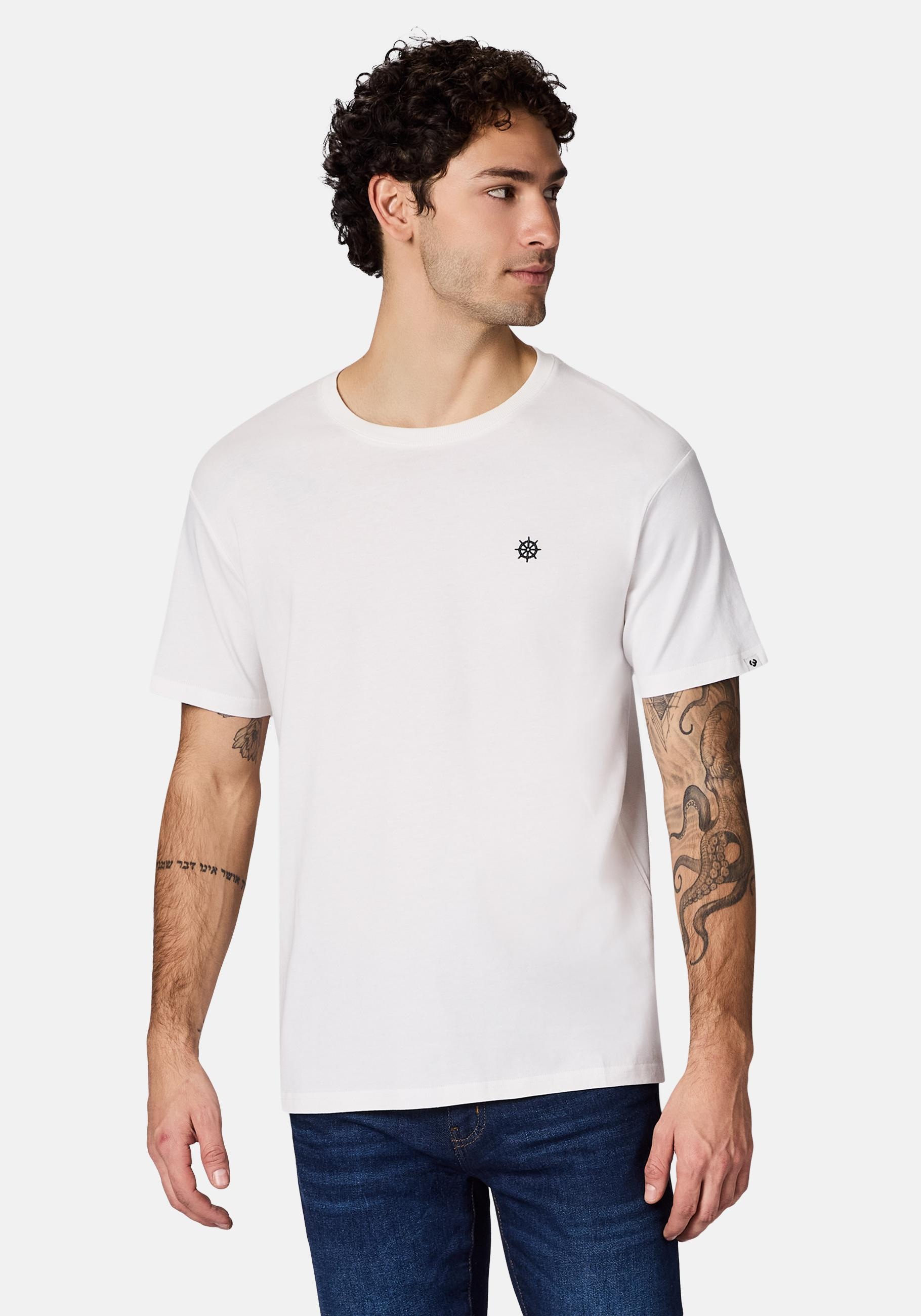 Ragwear T-Shirt "Samms H Gots YOUMODO" Kurzärmliges Shirt mit Kapitän-Stickerei