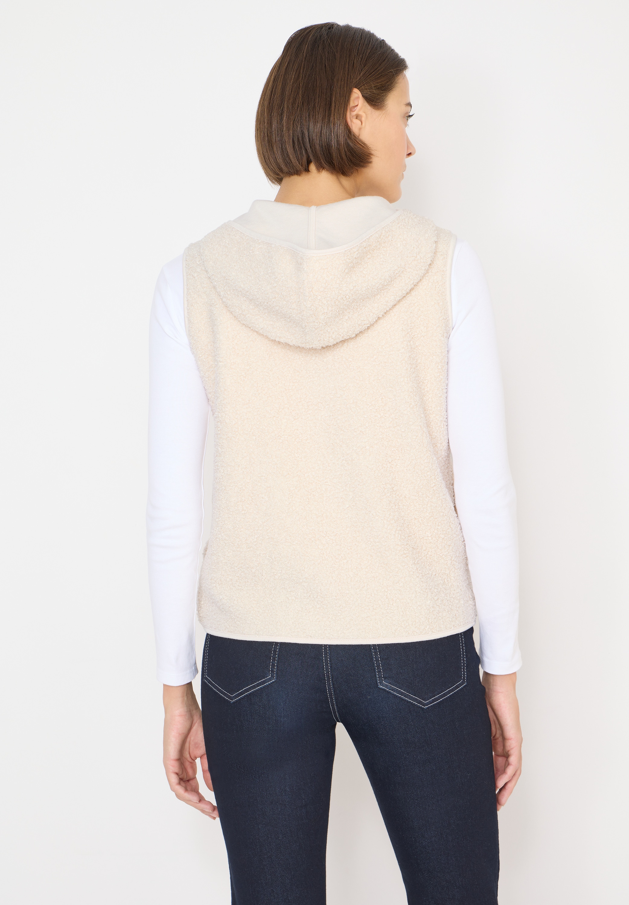 Cecil Fellweste mit Teddy-Futter und Teddy-Kapuze