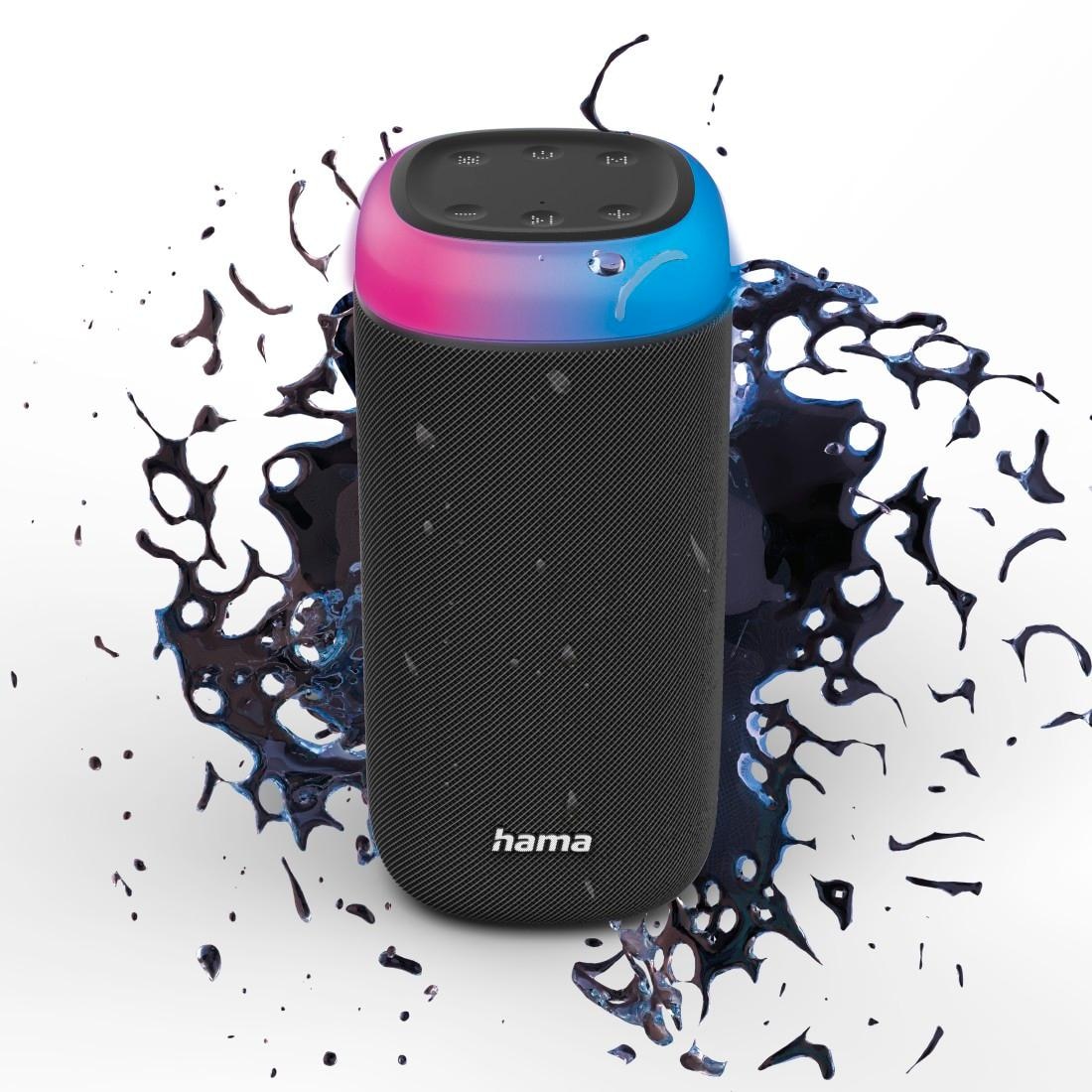 »Bluetooth Xtra spritzwassergeschützt« Hama Box W Bass | 360ᵒ LED Bluetooth-Lautsprecher Sound 30 BAUR