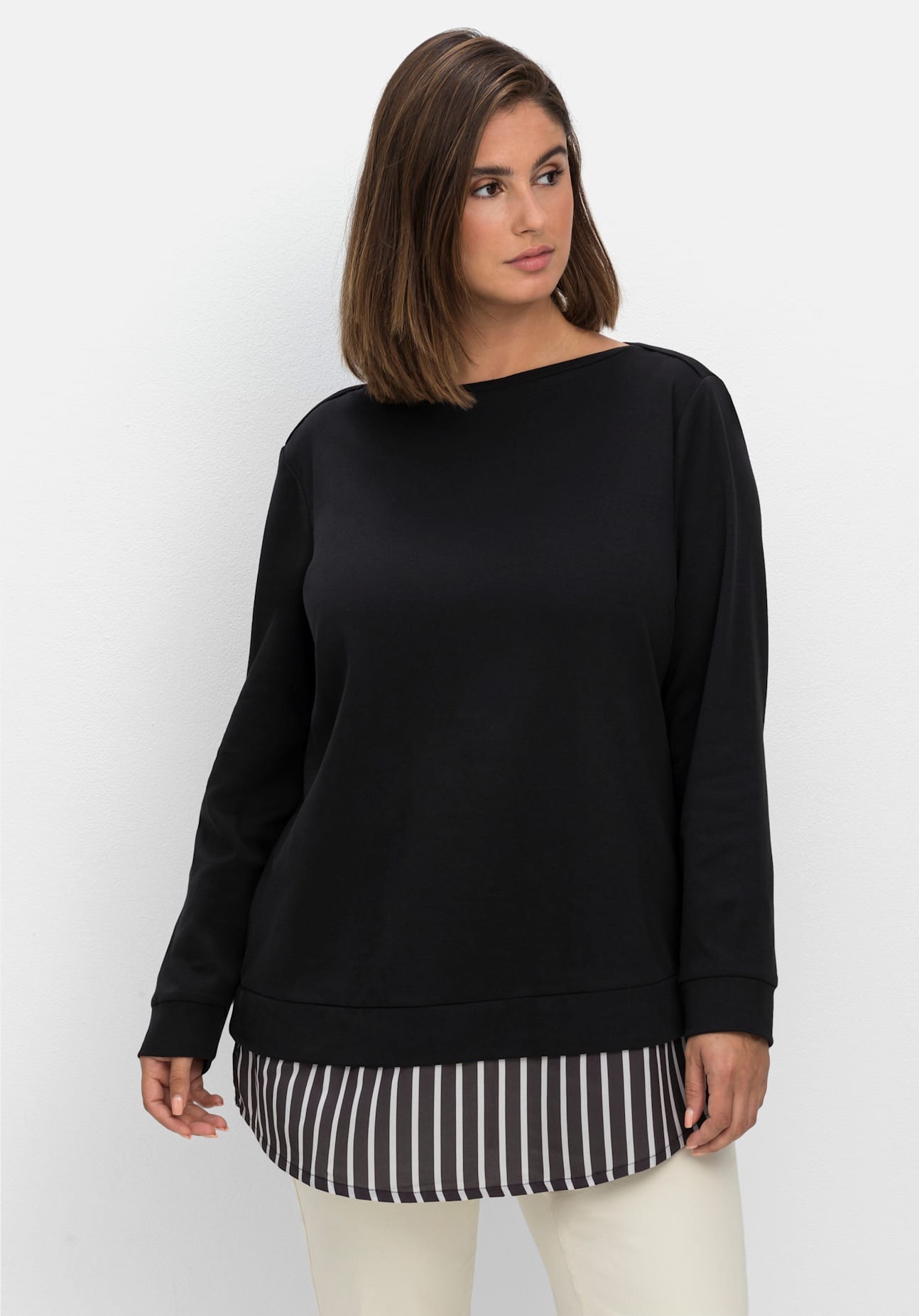 Sheego 2-in-1-Langarmshirt "2-in-1-Shirt", (1 tlg.) günstig online kaufen