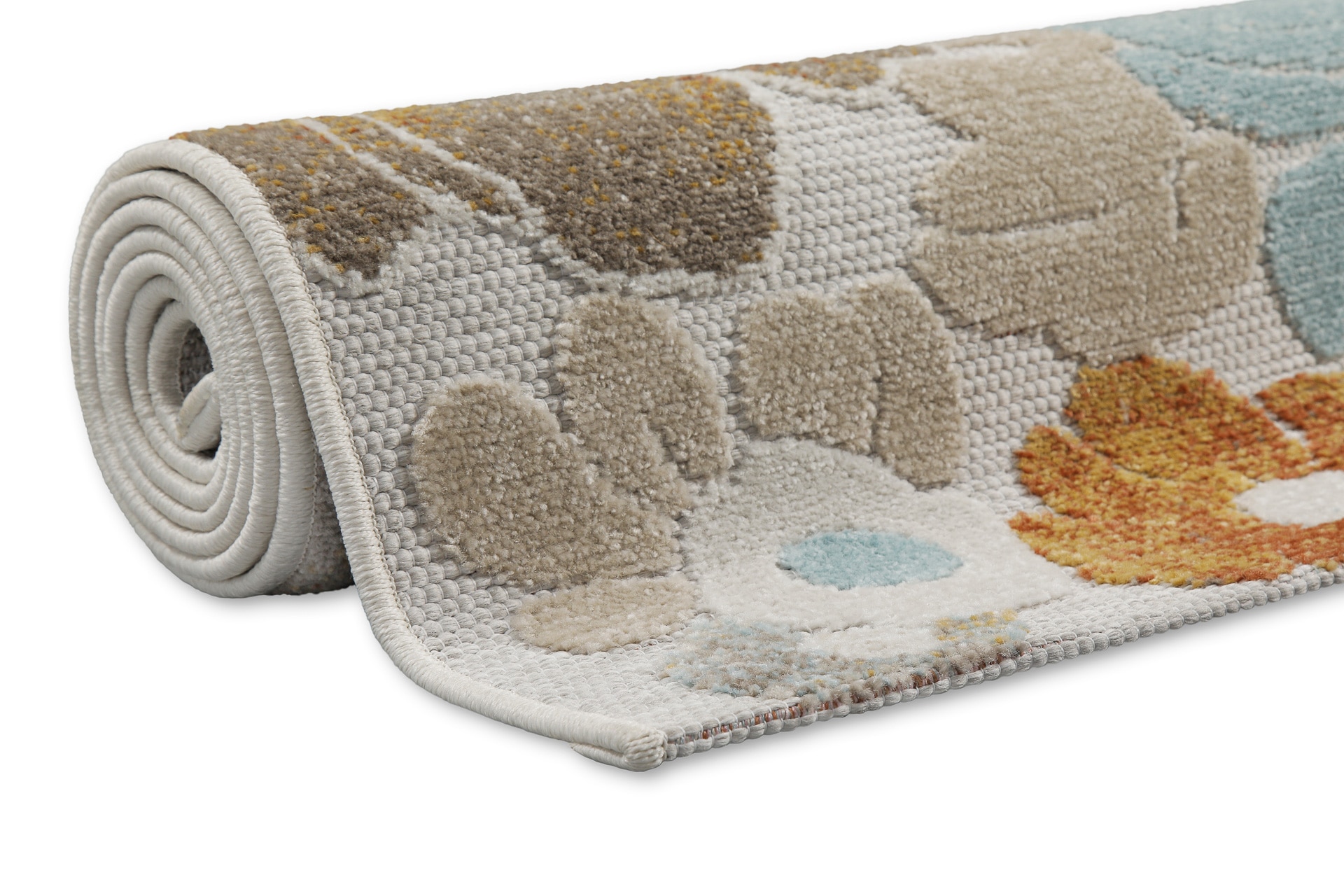 Wecon home Outdoorteppich »Beach Flower«, rechteckig, 5 mm Höhe, Läufer, für Innen & Außen, pflegeleicht, Hoch-Tief Effekt