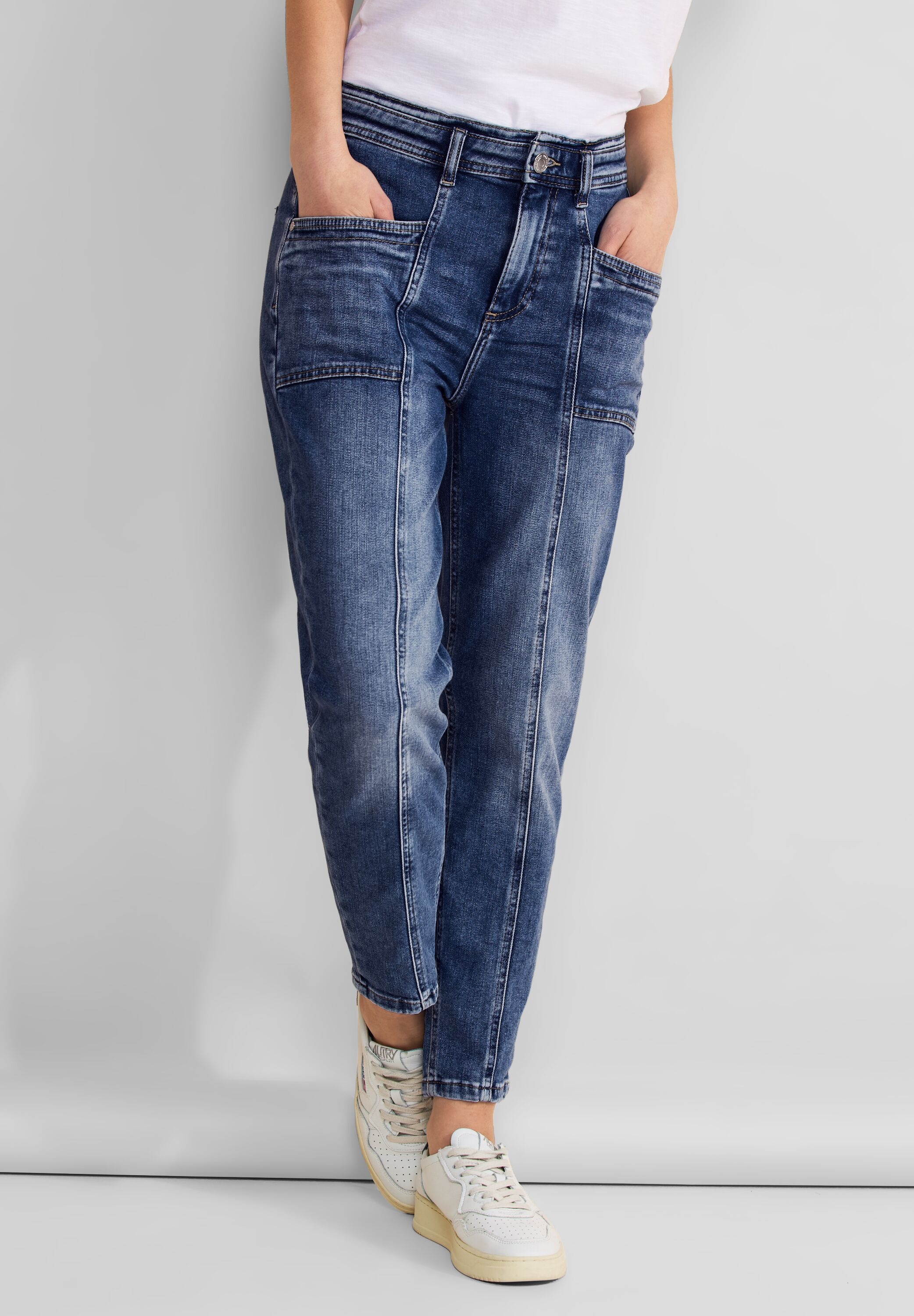 STREET ONE Loose-fit-Jeans, aus Baumwolle mit Stretchanteil