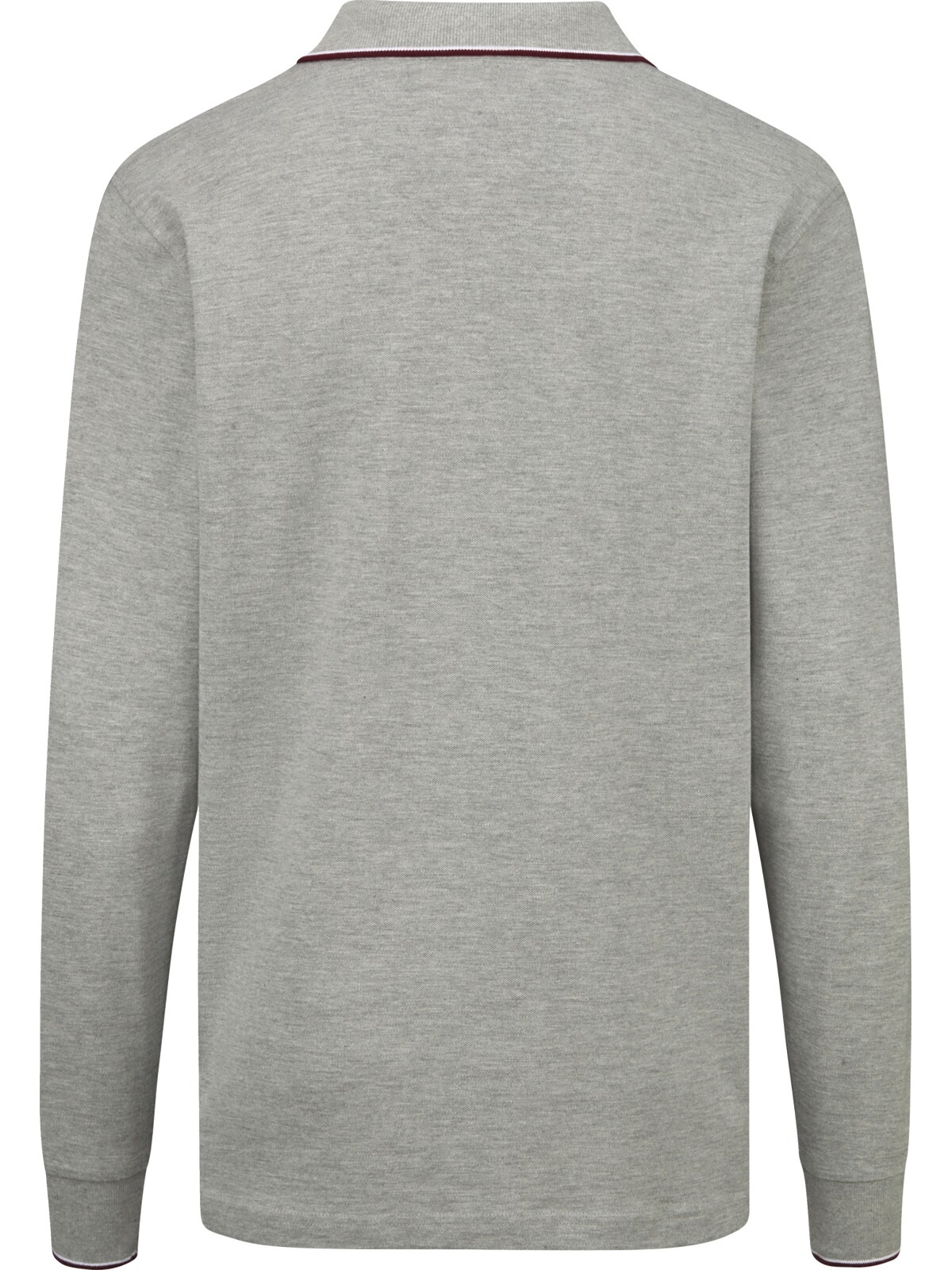 Langarm-Poloshirt BABISTA "Langarm-Poloshirt MILANVETZO", Herren, Gr. 50, grau (grau melange), Obermaterial: 90% Baumwolle CO. 10% Viskose CV., Shirts 2