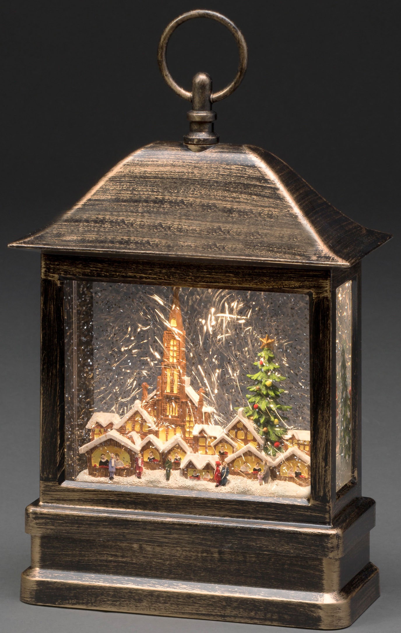 KONSTSMIDE LED Dekolicht | + flammig-flammig, mit Kirche Weihnachtsmarkt, Schneelaterne Innentr./batteriebetr. »Weihnachtsdeko«, 1 LED BAUR