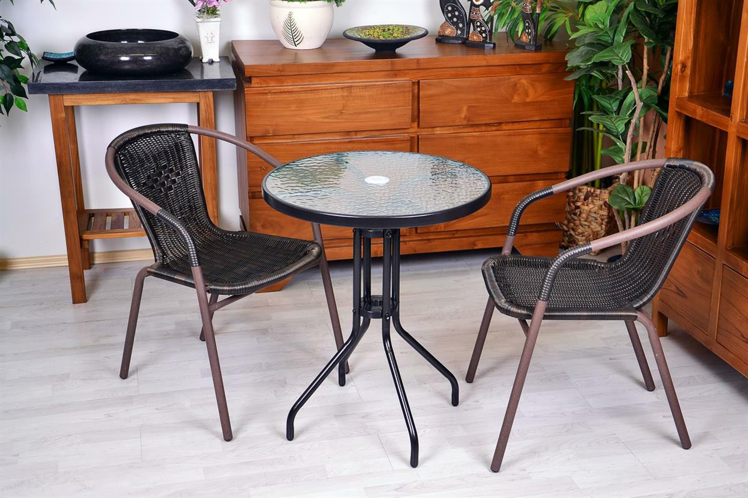 VCM Gartenstuhl »Bistro Stuhl - Rattangeflecht«