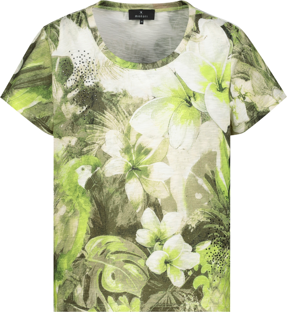 Monari T-Shirt »Shirt Blume Allover« Regular fit mit Blumenprint