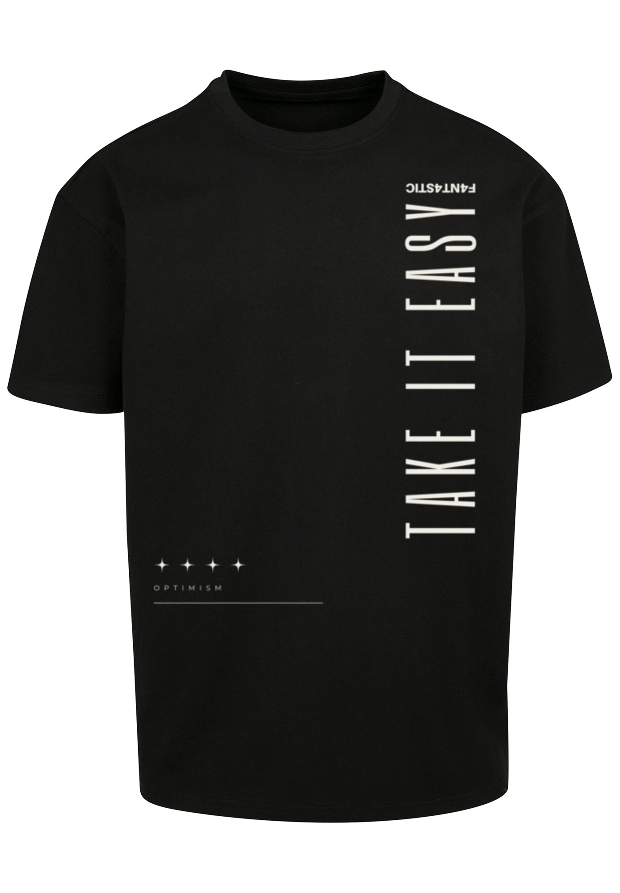 F4NT4STIC T-Shirt »Take It Easy OVERSIZE TEE«, Print