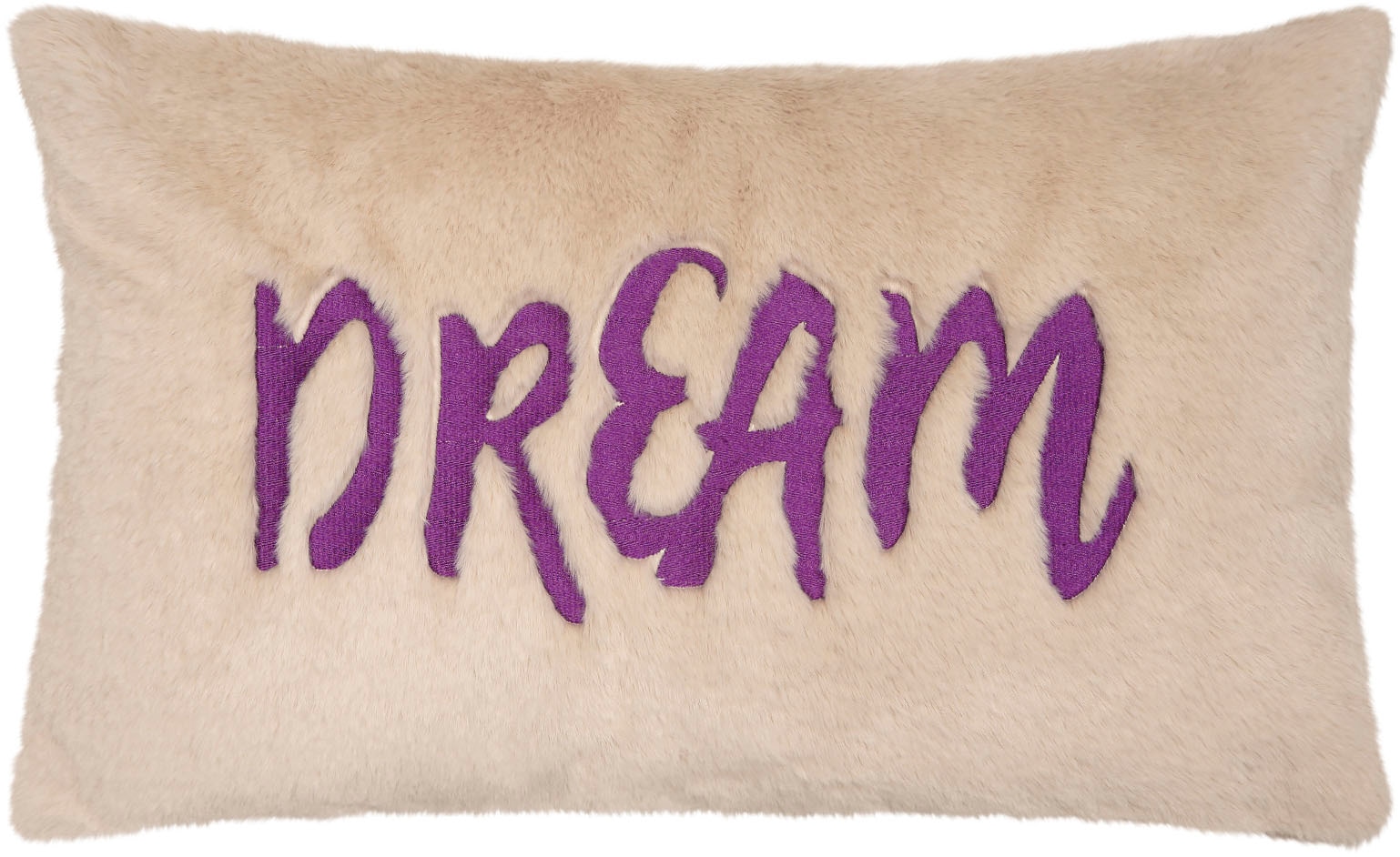 PAD Fellkissen "GAZE" Kunstfell, weich & kuschelig, mit Schriftzug, 30x50 c günstig online kaufen