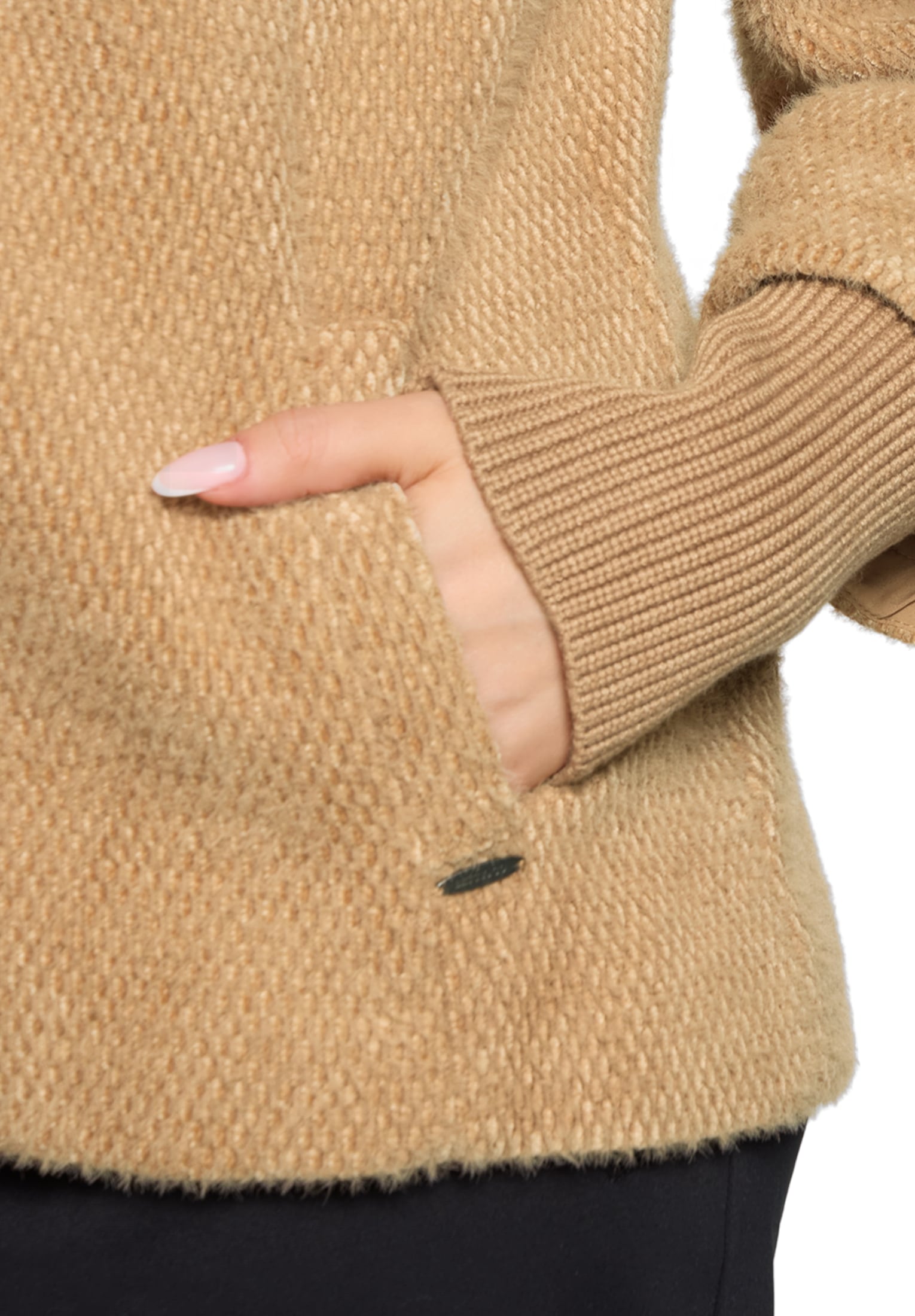 Betty&Co Fellimitatjacke »Damen Kuscheljacke mit Rippbündchen«