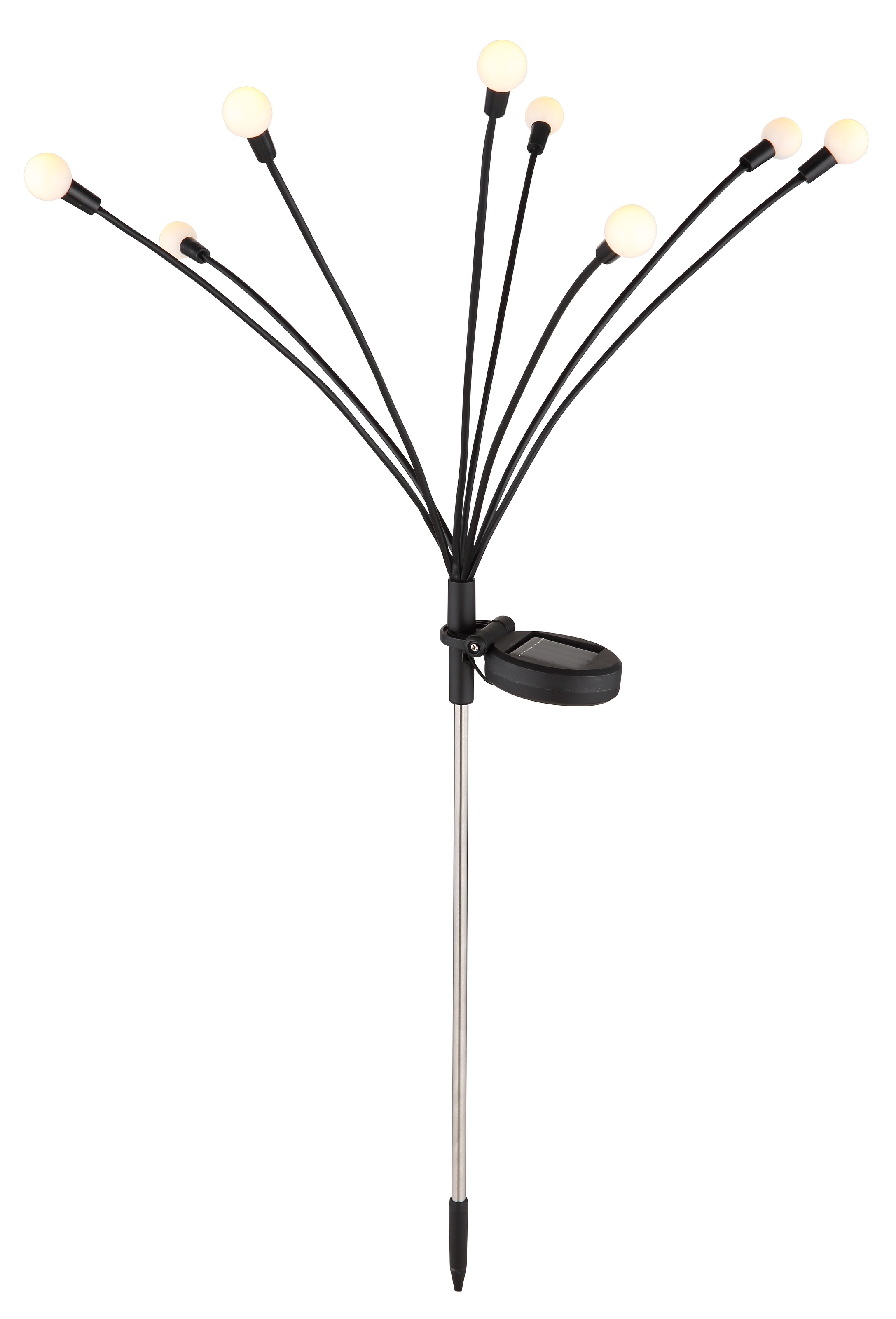 GLOBO LIGHTING LED Solarleuchte »SOLAR«, 8 flammig, Leuchtmittel LED-Modul | LED fest integriert, Schiebeschalter, beweglich, LxBxH: 200x120x700mm