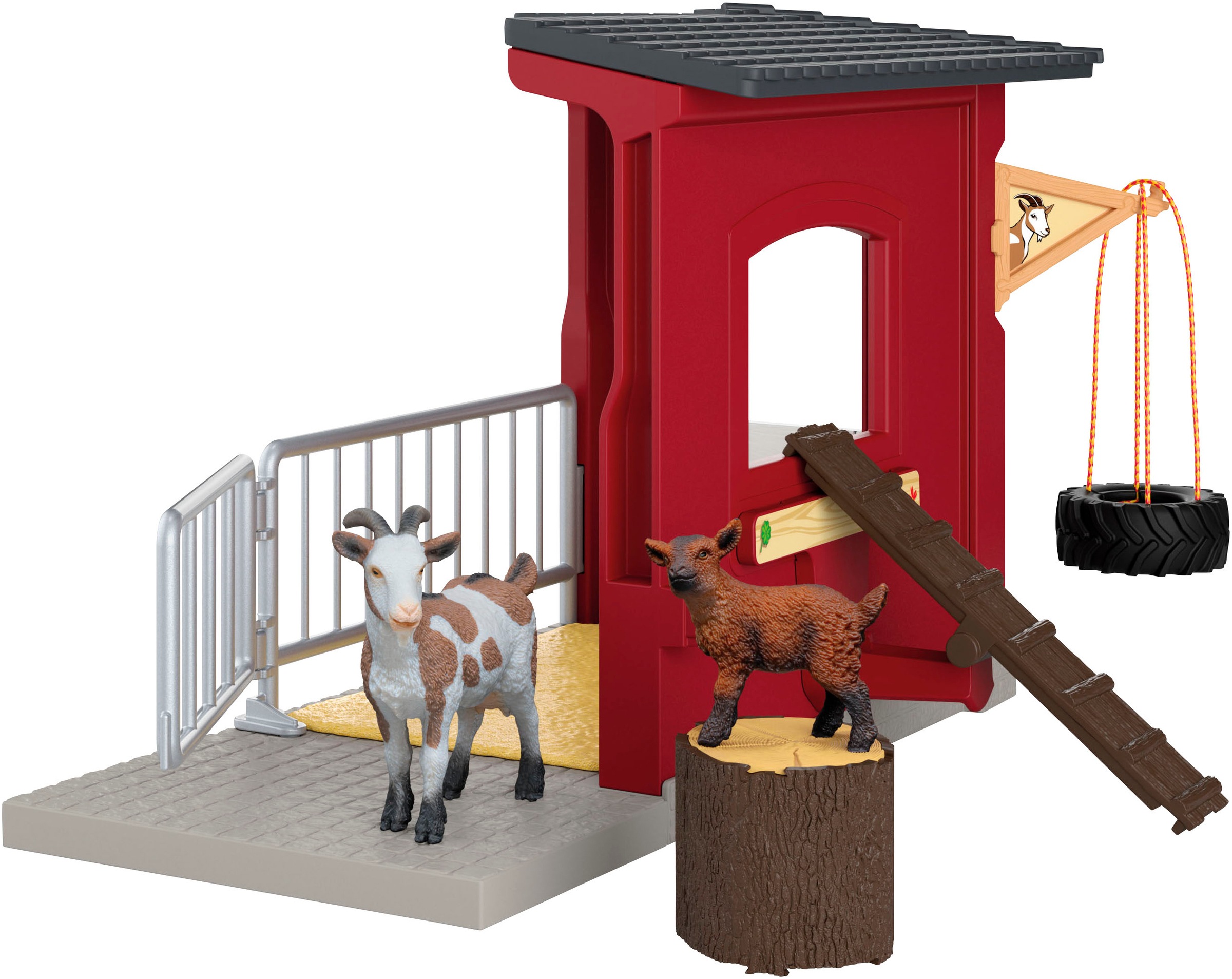 Schleich® Spielwelt »FARM WORLD, Ziegenstall (42726)«