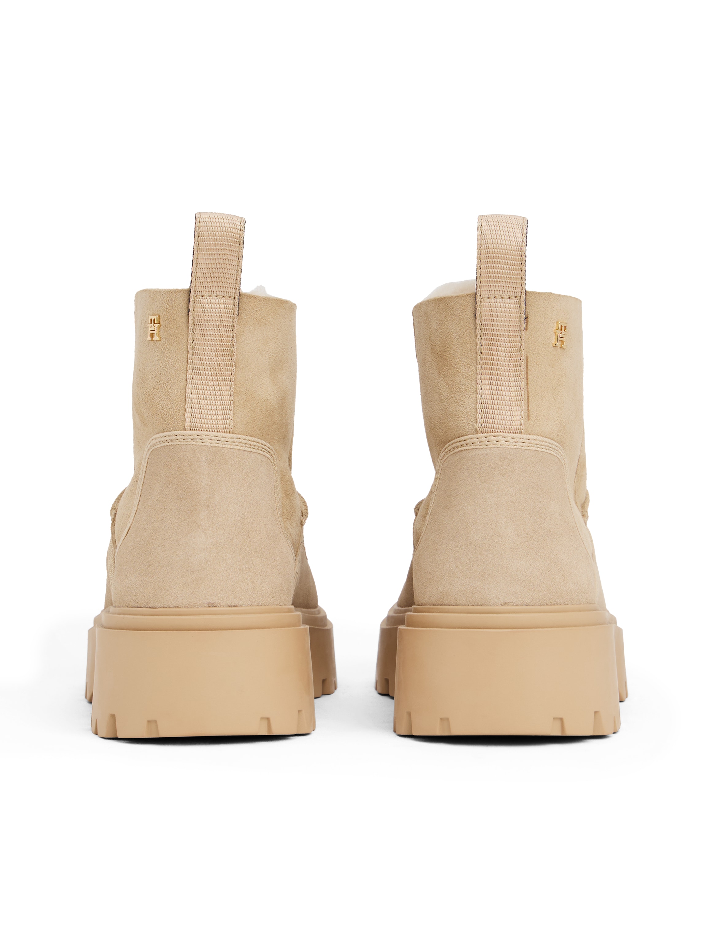 Tommy Hilfiger Winterboots »REAL SHEARLING PULLON SNOWBOOT«  Plateau, Schlupfboots mit abgesteppter Ziernaht