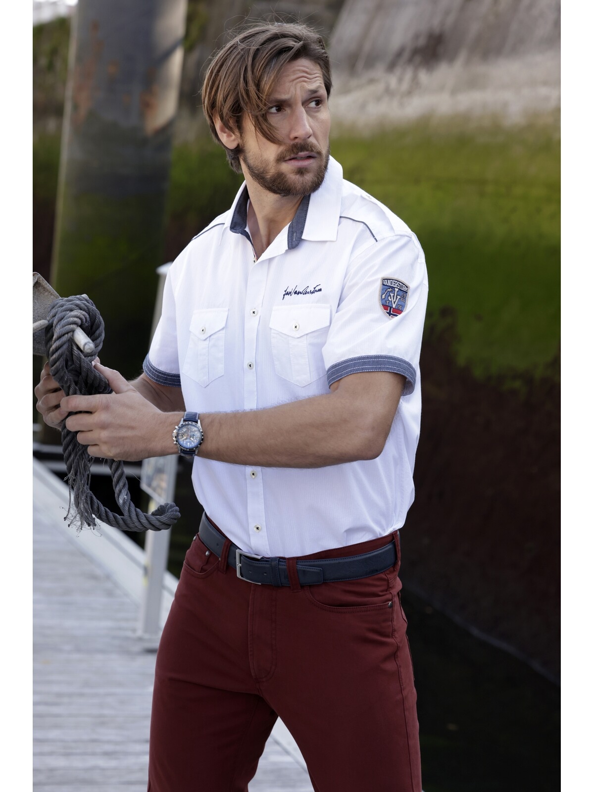 Jan Vanderstorm Kurzarmhemd »Kurzarmhemd SKIRNIR«