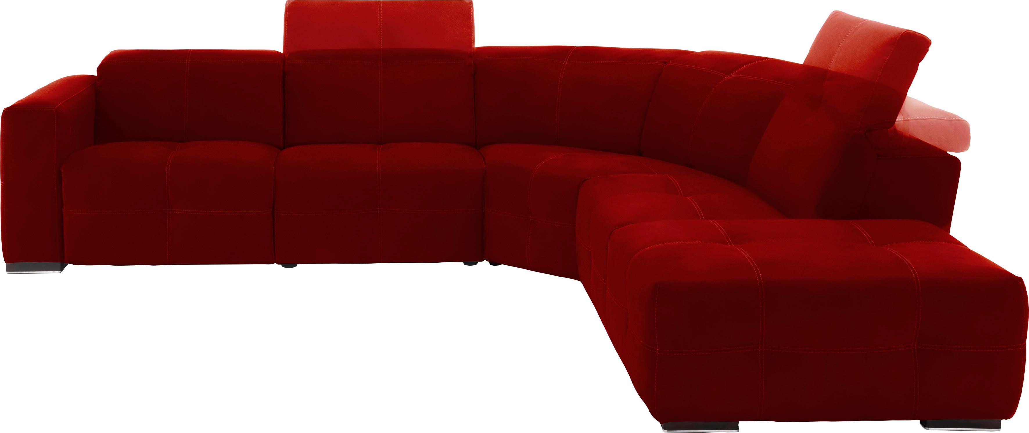 Egoitaliano Ecksofa "Sauvanne, Designsofa der Extraklasse, elegant und bequem, L-Form" wahlweise mit elektrischer Relaxfunktion, Kopfteilverstellung