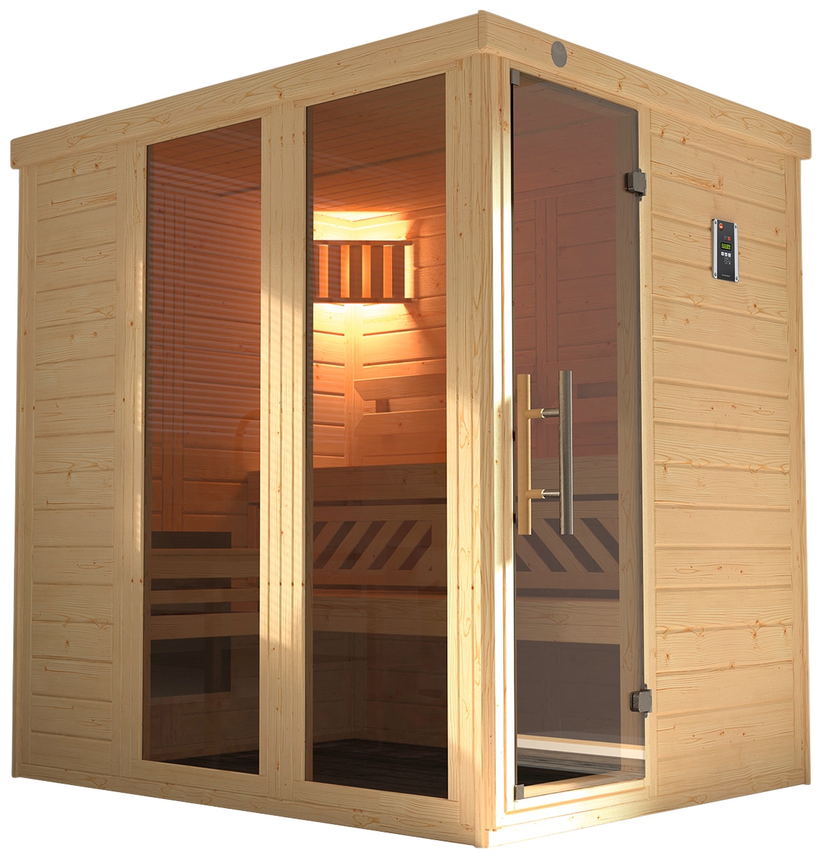 weka Sauna »Kemi Panorama«, 7,5 kW Bio-Ofen mit ext. Steuerung