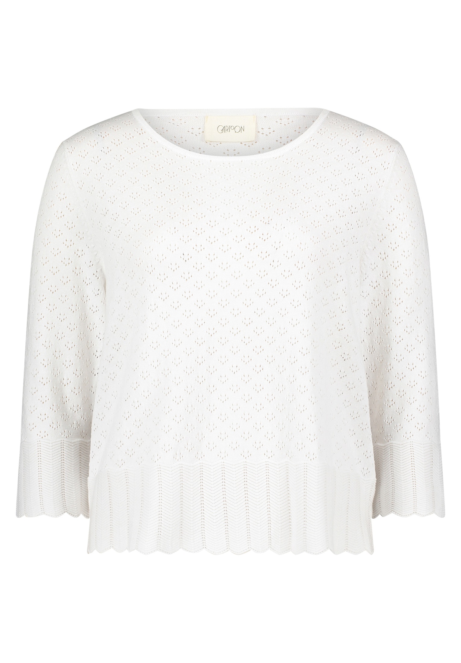 Cartoon Strickpullover »Cartoon Strickpullover mit U-Boot-Ausschnitt«, (1 tlg.), Ajourmuster