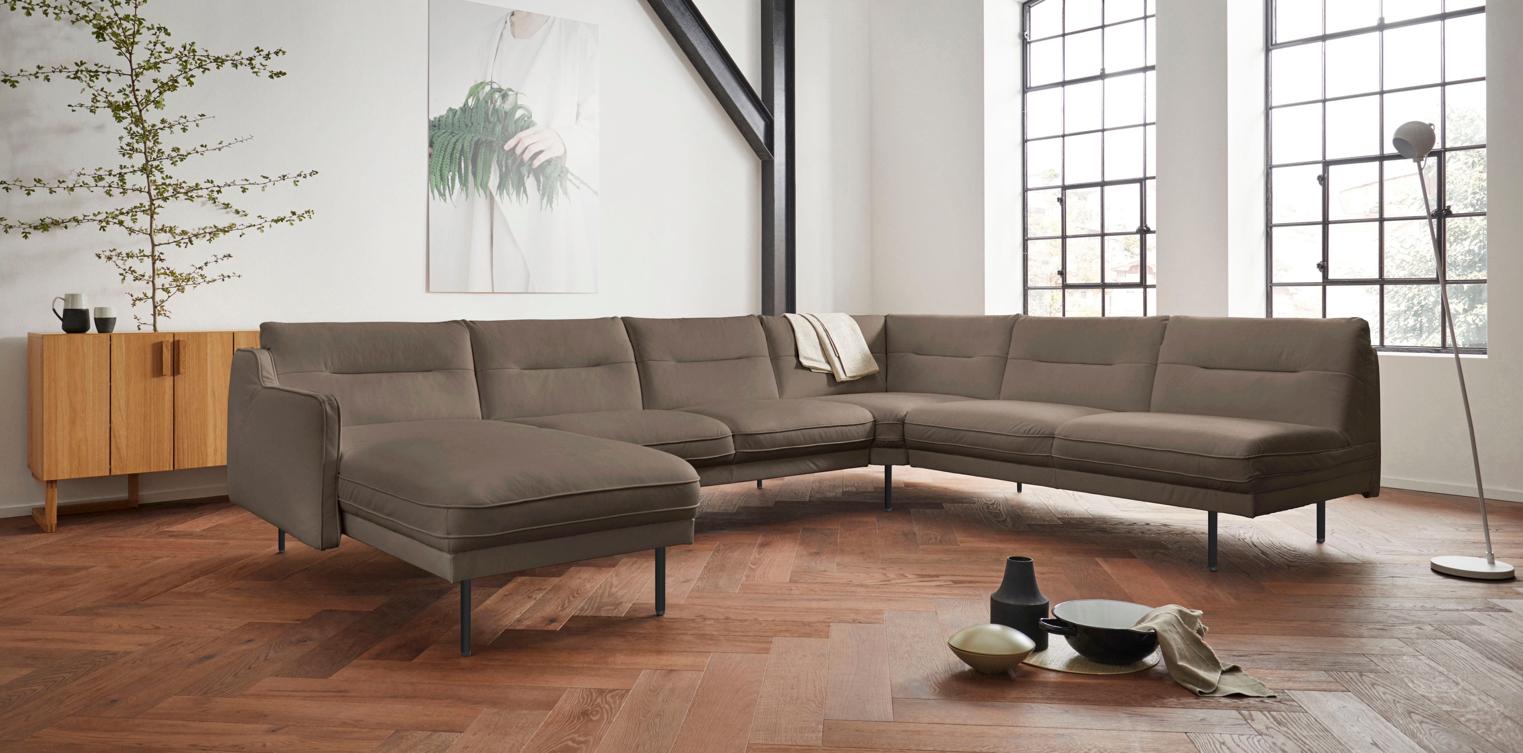 OTTO home Wohnlandschaft "Nordfyn U-Form" edles Design in 3 Bezugsqualitäten, Design by Morten Georgsen
